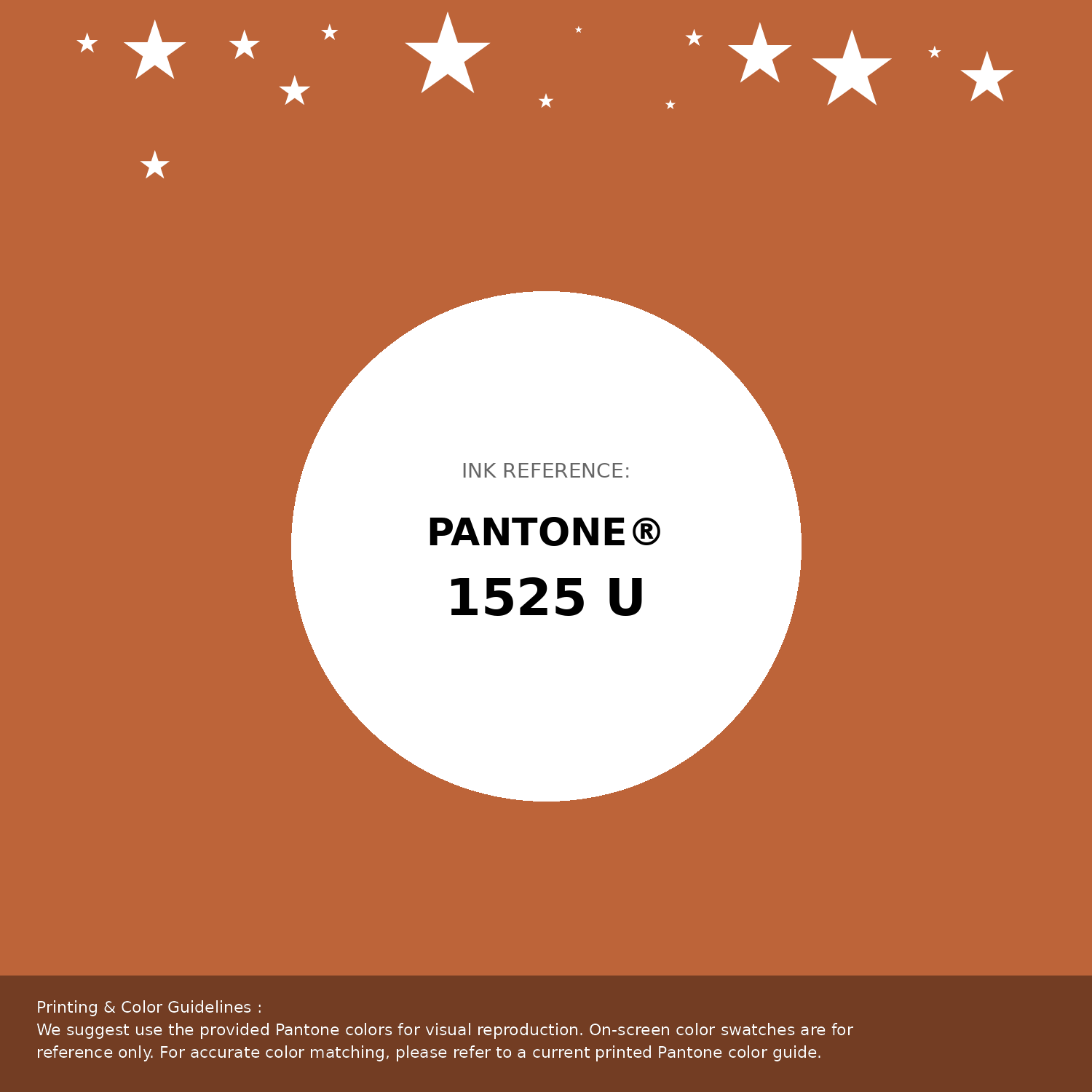 Beautiful Pantone swatch artwork featuring Pantone 1525 U Color | Hex color Code #bd6439. Professional color swatch design perfect for designers and color enthusiasts. #pantone #colorswatch #designresource #bd6439