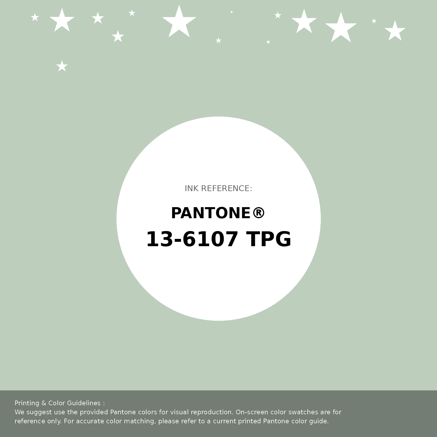 Beautiful Pantone swatch artwork featuring Pantone 13-6107 Tpg Green Lily Color | Hex color Code #bdcebd. Professional color swatch design perfect for designers and color enthusiasts. #pantone #colorswatch #designresource #bdcebd