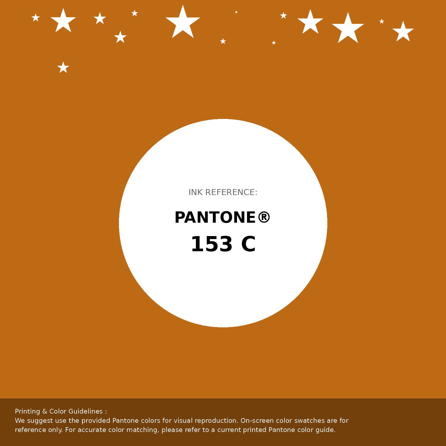 Beautiful Pantone swatch artwork featuring Pantone 153 C Color | Hex color Code #be6a14. Professional color swatch design perfect for designers and color enthusiasts. #pantone #colorswatch #designresource #be6a14