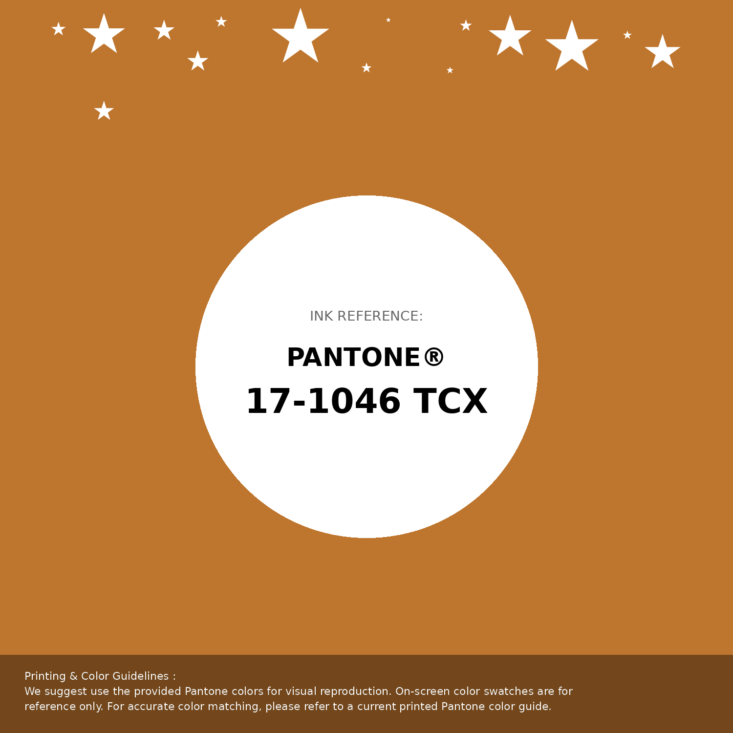 Hex Color #be752d | Printing Match PANTONE 17-1046 TCX | Color
