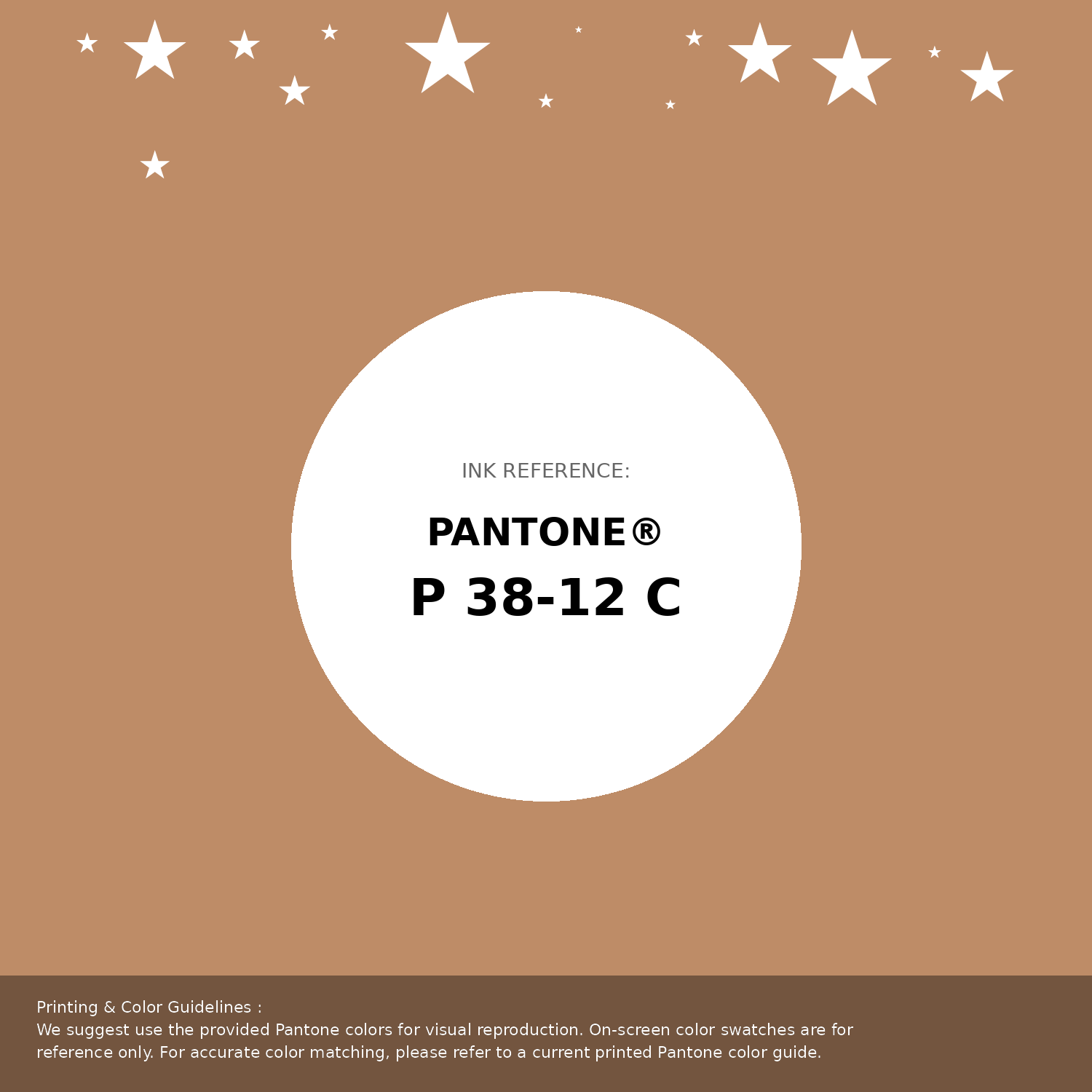 Beautiful Pantone swatch artwork featuring Pantone P 38-12 C Color | Hex color Code #be8c67. Professional color swatch design perfect for designers and color enthusiasts. #pantone #colorswatch #designresource #be8c67