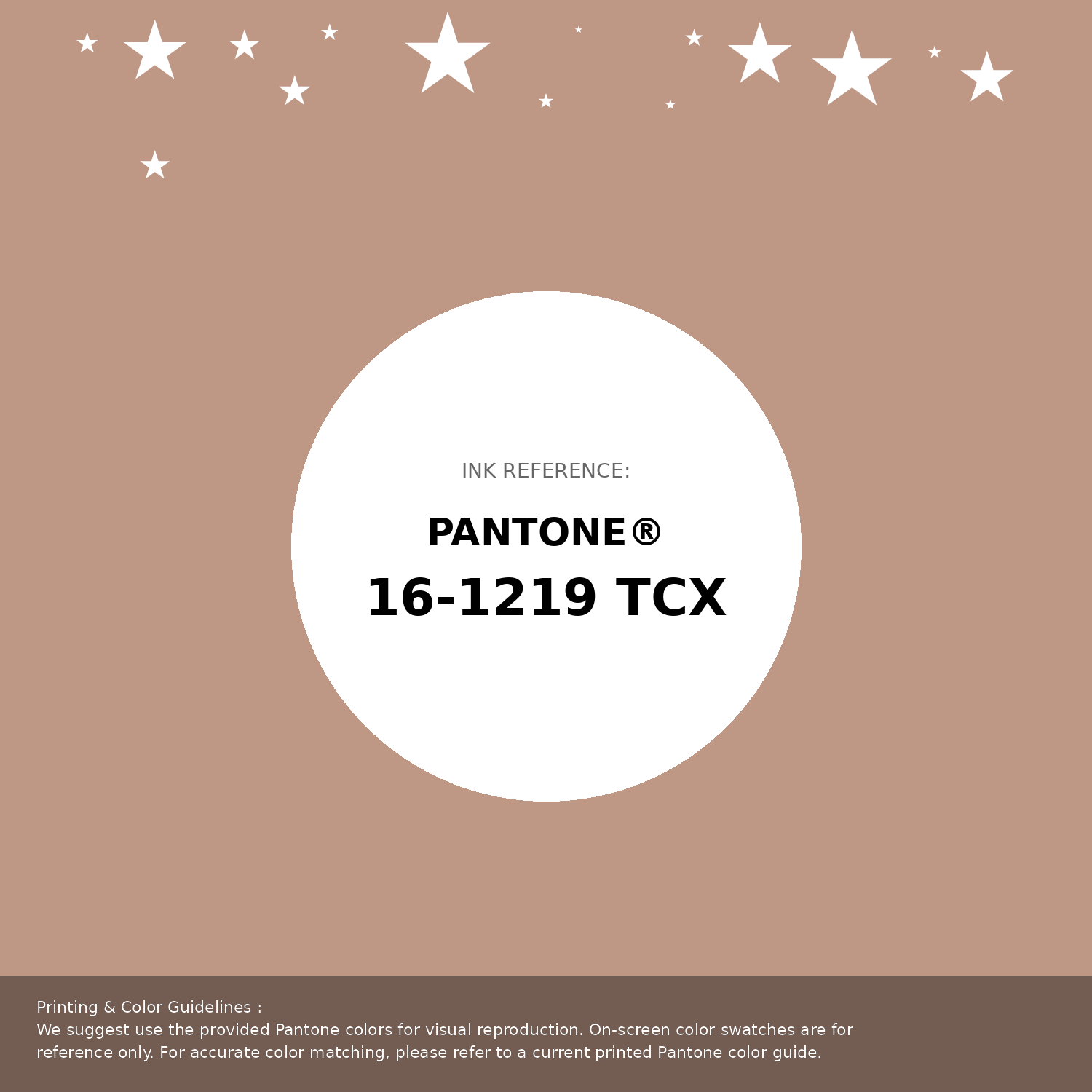 Beautiful Pantone swatch artwork featuring Pantone 16-1219 Tcx Tuscany Color | Hex color Code #be9785. Professional color swatch design perfect for designers and color enthusiasts. #pantone #colorswatch #designresource #be9785