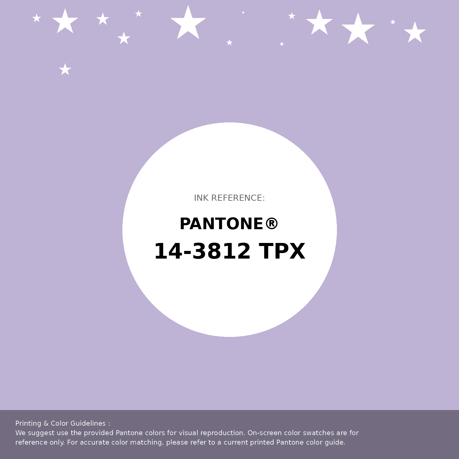 Beautiful Pantone swatch artwork featuring Pantone 14-3812 Tpx Pastel Lilac Color | Hex color Code #beb2d5. Professional color swatch design perfect for designers and color enthusiasts. #pantone #colorswatch #designresource #beb2d5