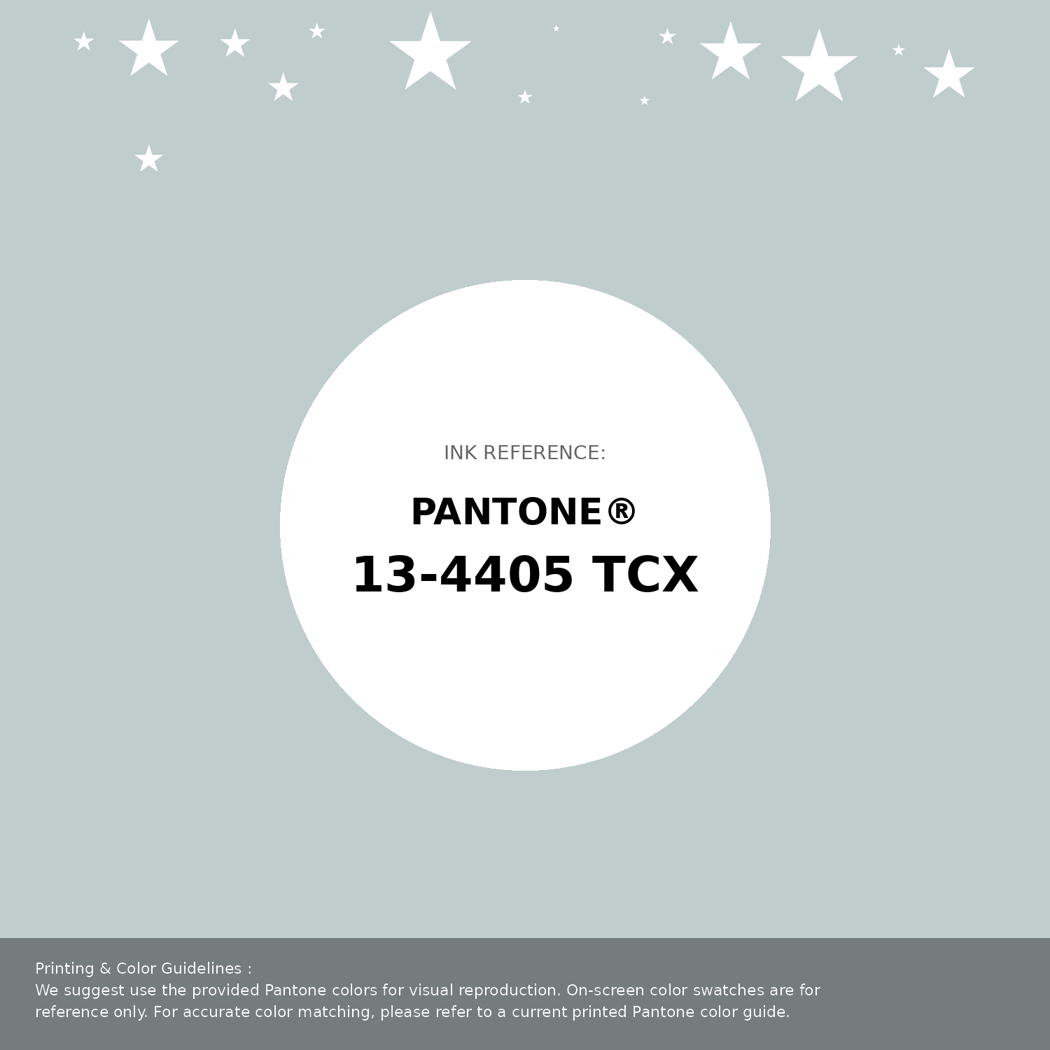 Beautiful Pantone swatch artwork featuring Pantone 13-4405 Tcx Misty Blue Color | Hex color Code #bfcdcc. Professional color swatch design perfect for designers and color enthusiasts. #pantone #colorswatch #designresource #bfcdcc