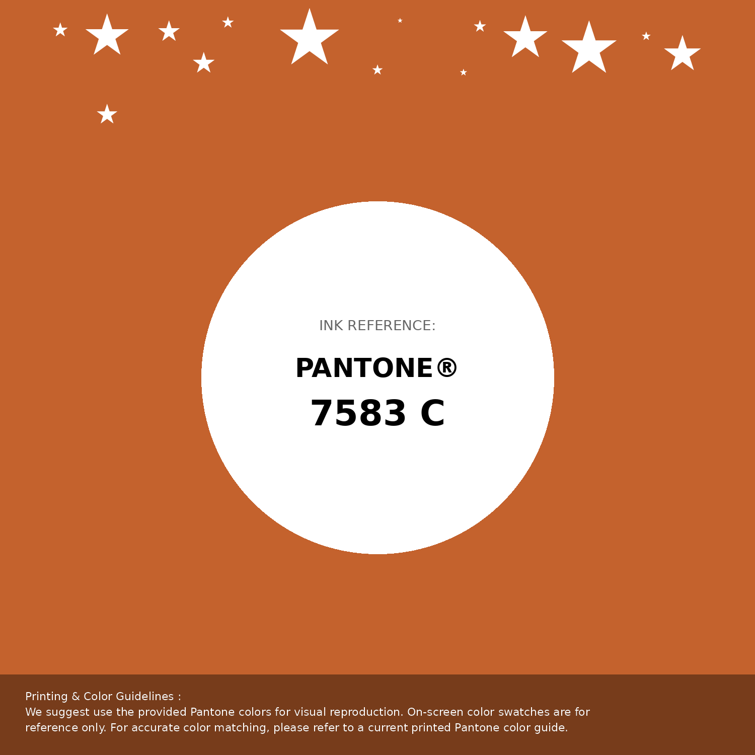 Beautiful Pantone swatch artwork featuring Pantone 7583 C Color | Hex color Code #c4622d. Professional color swatch design perfect for designers and color enthusiasts. #pantone #colorswatch #designresource #c4622d