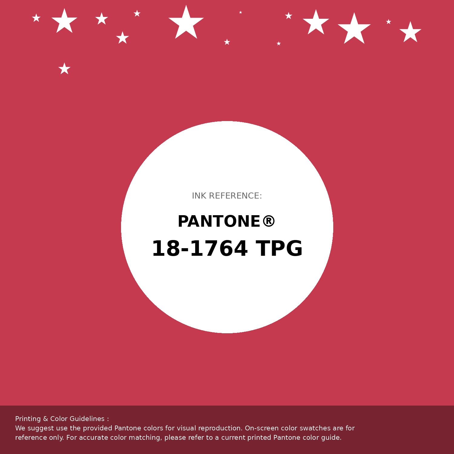 Beautiful Pantone swatch artwork featuring Pantone 18-1764 Tpg Lollipop Color | Hex color Code #c63a4f. Professional color swatch design perfect for designers and color enthusiasts. #pantone #colorswatch #designresource #c63a4f