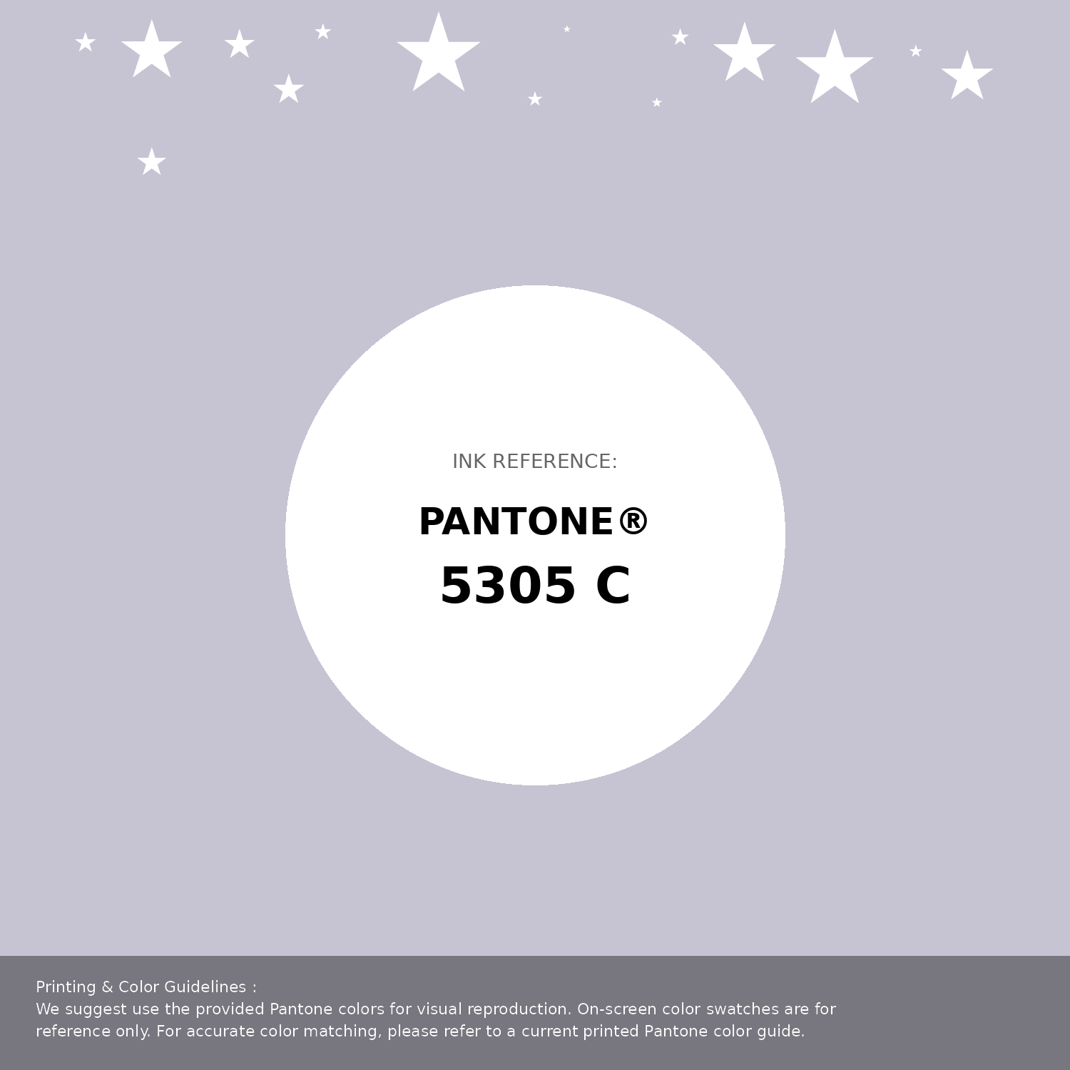 Beautiful Pantone swatch artwork featuring Pantone 5305 C Color | Hex color Code #c6c4d2. Professional color swatch design perfect for designers and color enthusiasts. #pantone #colorswatch #designresource #c6c4d2