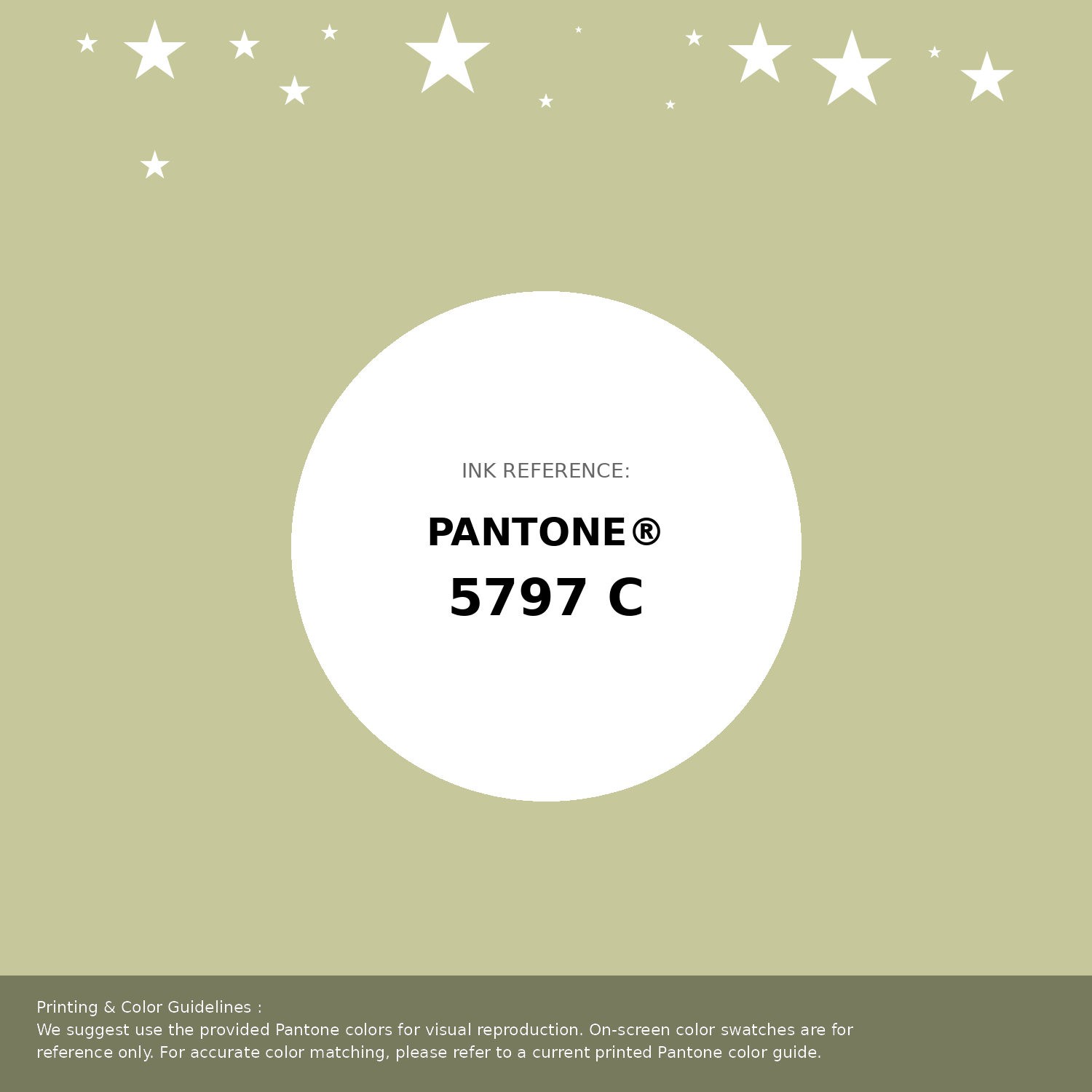 Beautiful Pantone swatch artwork featuring Pantone 5797 C Color | Hex color Code #c6c89b. Professional color swatch design perfect for designers and color enthusiasts. #pantone #colorswatch #designresource #c6c89b