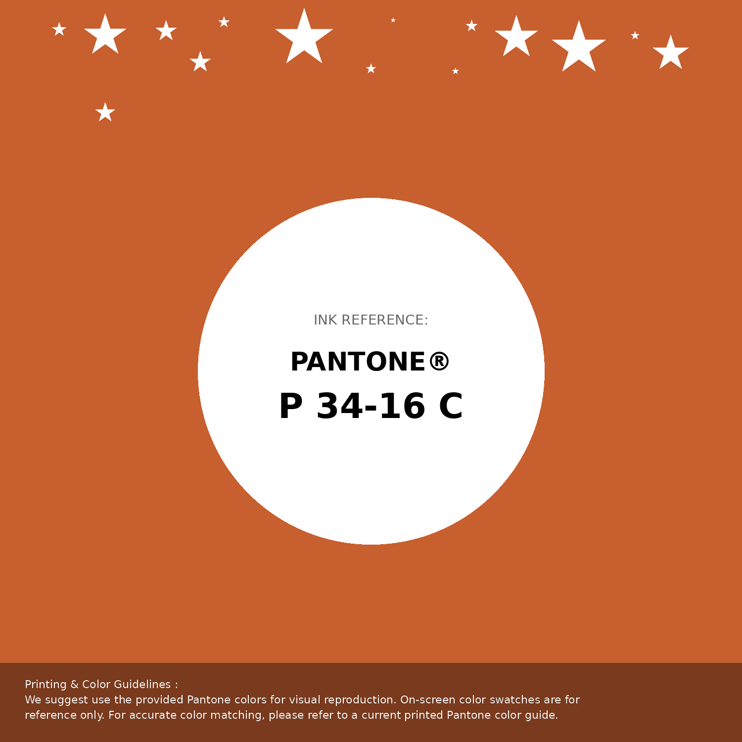 Beautiful Pantone swatch artwork featuring Pantone P 34-16 C Color | Hex color Code #c75f2f. Professional color swatch design perfect for designers and color enthusiasts. #pantone #colorswatch #designresource #c75f2f
