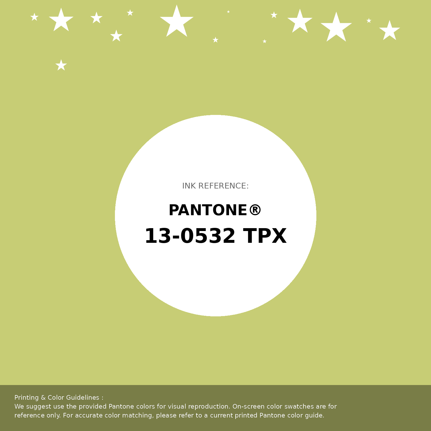 Beautiful Pantone swatch artwork featuring Pantone 13-0532 Tpx Celery Green Color | Hex color Code #c7cd75. Professional color swatch design perfect for designers and color enthusiasts. #pantone #colorswatch #designresource #c7cd75