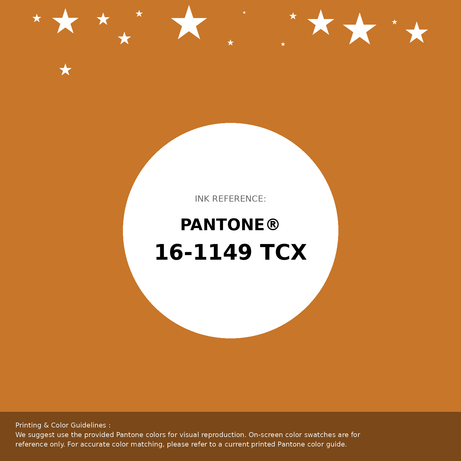 Beautiful Pantone swatch artwork featuring Pantone 16-1149 Tcx Desert Sun Color | Hex color Code #c87629. Professional color swatch design perfect for designers and color enthusiasts. #pantone #colorswatch #designresource #c87629