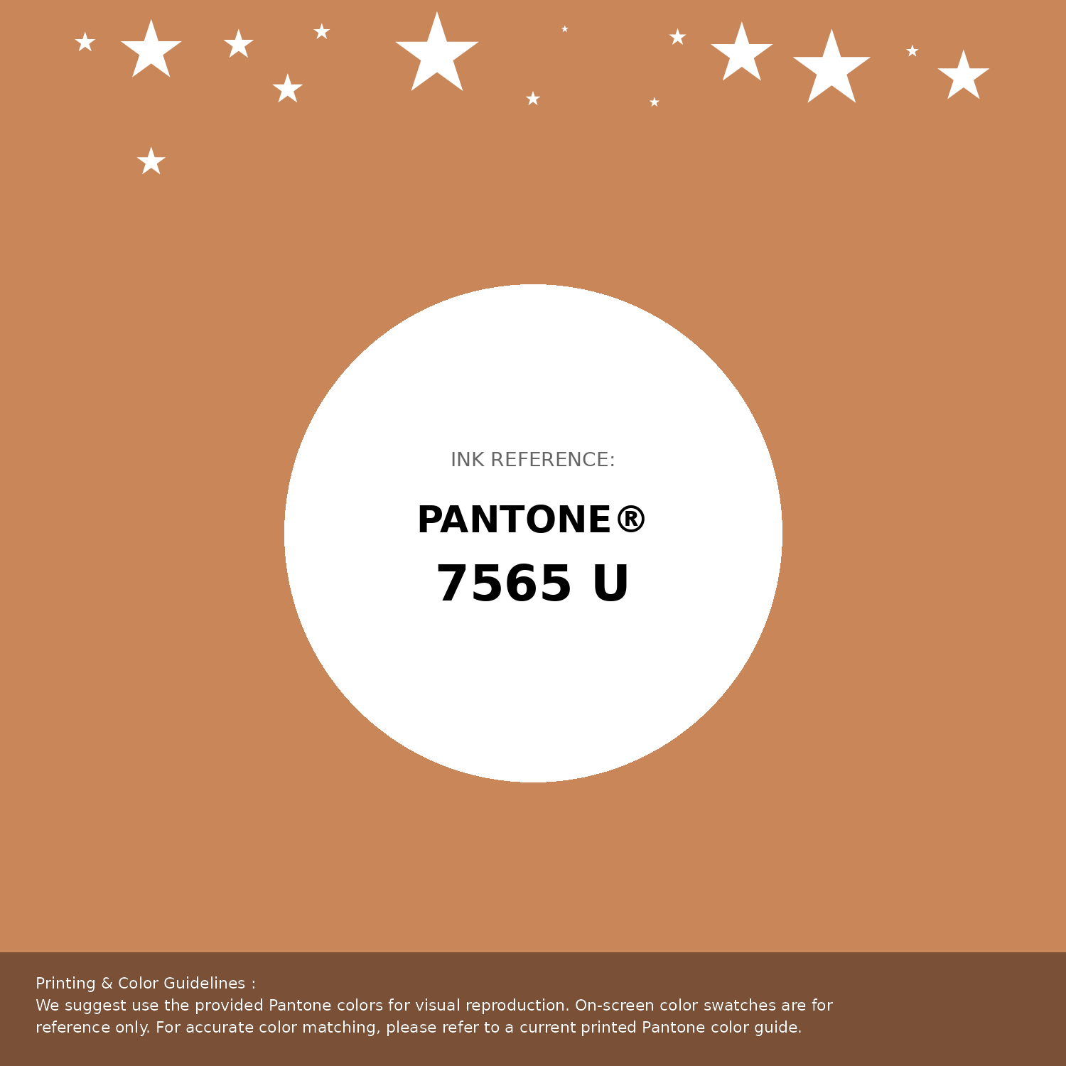 Beautiful Pantone swatch artwork featuring Pantone 7565 U Color | Hex color Code #c98659. Professional color swatch design perfect for designers and color enthusiasts. #pantone #colorswatch #designresource #c98659