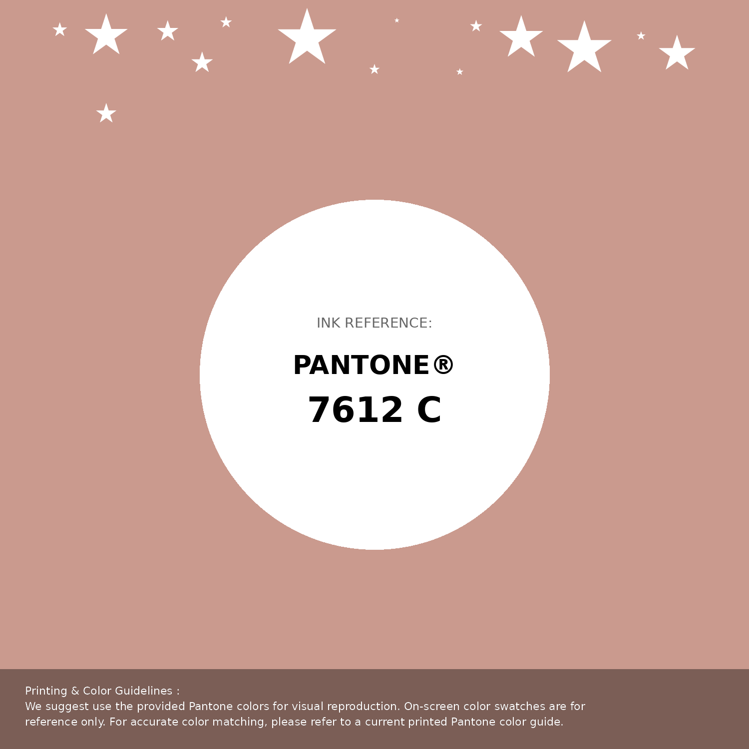Beautiful Pantone swatch artwork featuring Pantone 7612 C Color | Hex color Code #ca9a8e. Professional color swatch design perfect for designers and color enthusiasts. #pantone #colorswatch #designresource #ca9a8e