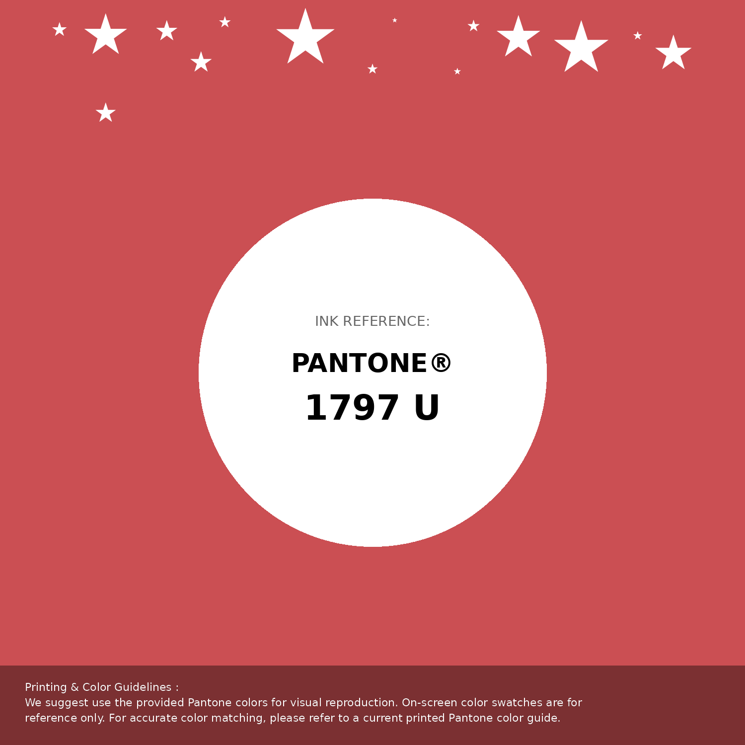 Beautiful Pantone swatch artwork featuring Pantone 1797 U Color | Hex color Code #cb4f53. Professional color swatch design perfect for designers and color enthusiasts. #pantone #colorswatch #designresource #cb4f53