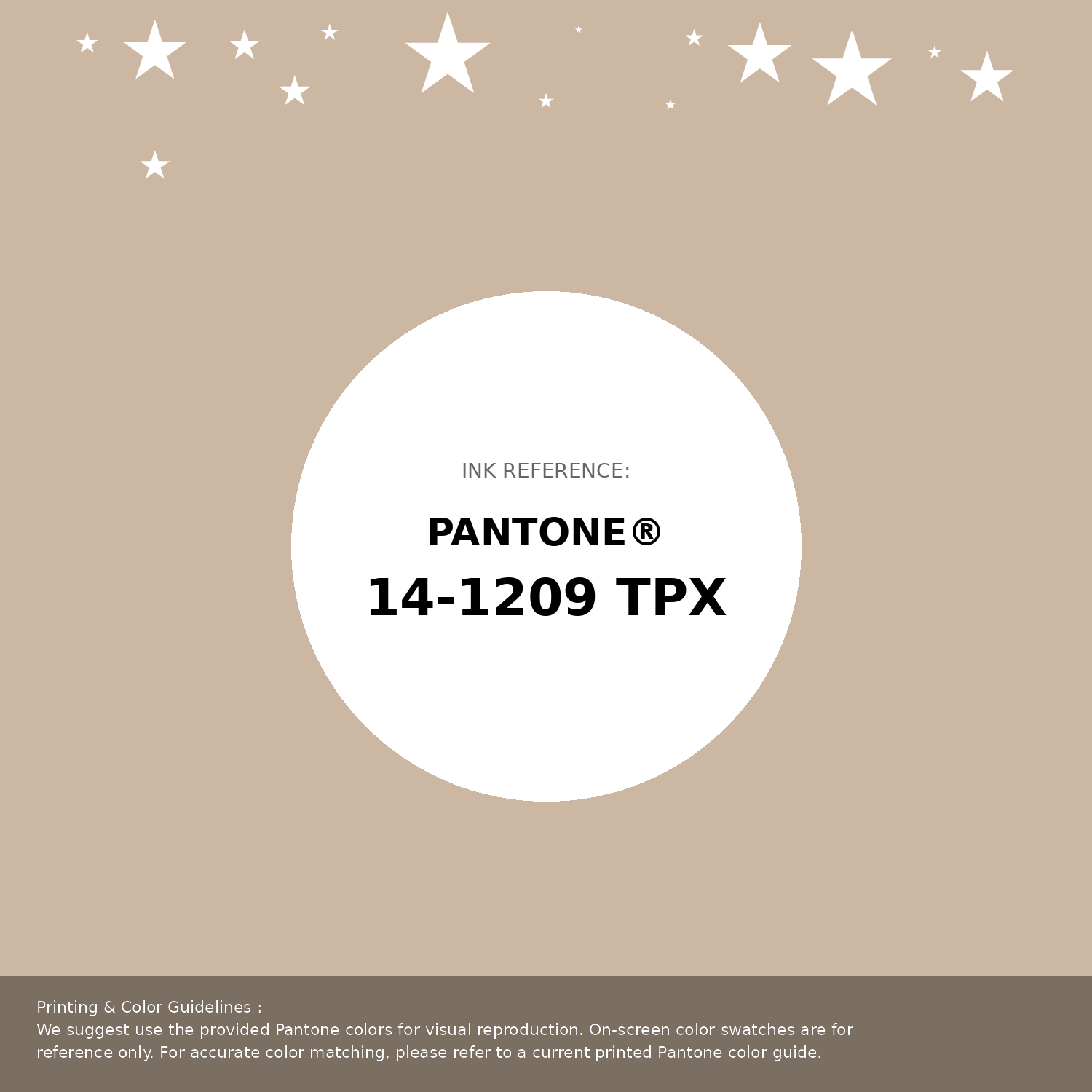 Beautiful Pantone swatch artwork featuring Pantone 14-1209 Tpg Smoke Gray Color | Hex color Code #cbb7a2. Professional color swatch design perfect for designers and color enthusiasts. #pantone #colorswatch #designresource #cbb7a2