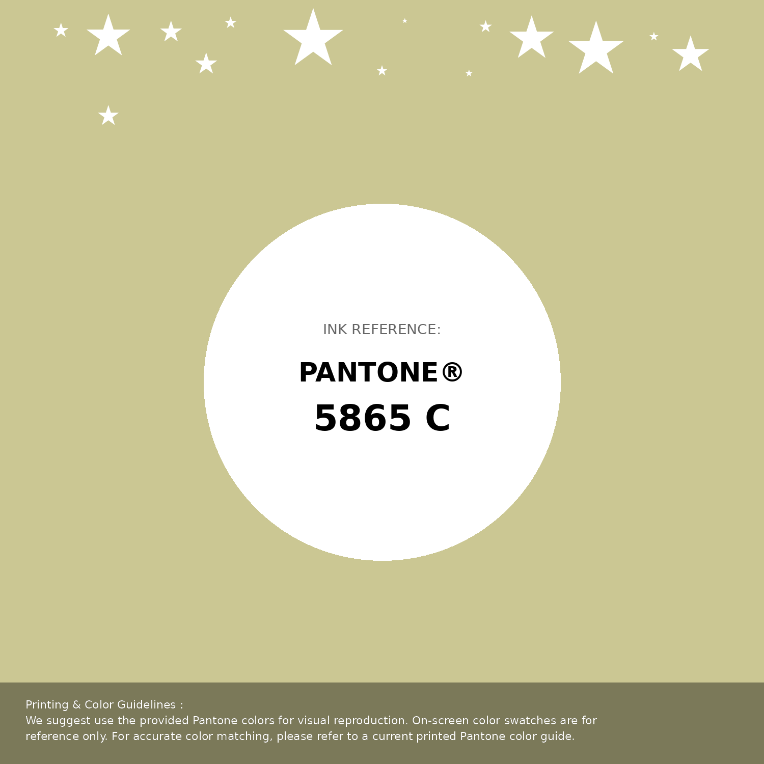 Beautiful Pantone swatch artwork featuring Pantone 5865 C Color | Hex color Code #cbc793. Professional color swatch design perfect for designers and color enthusiasts. #pantone #colorswatch #designresource #cbc793