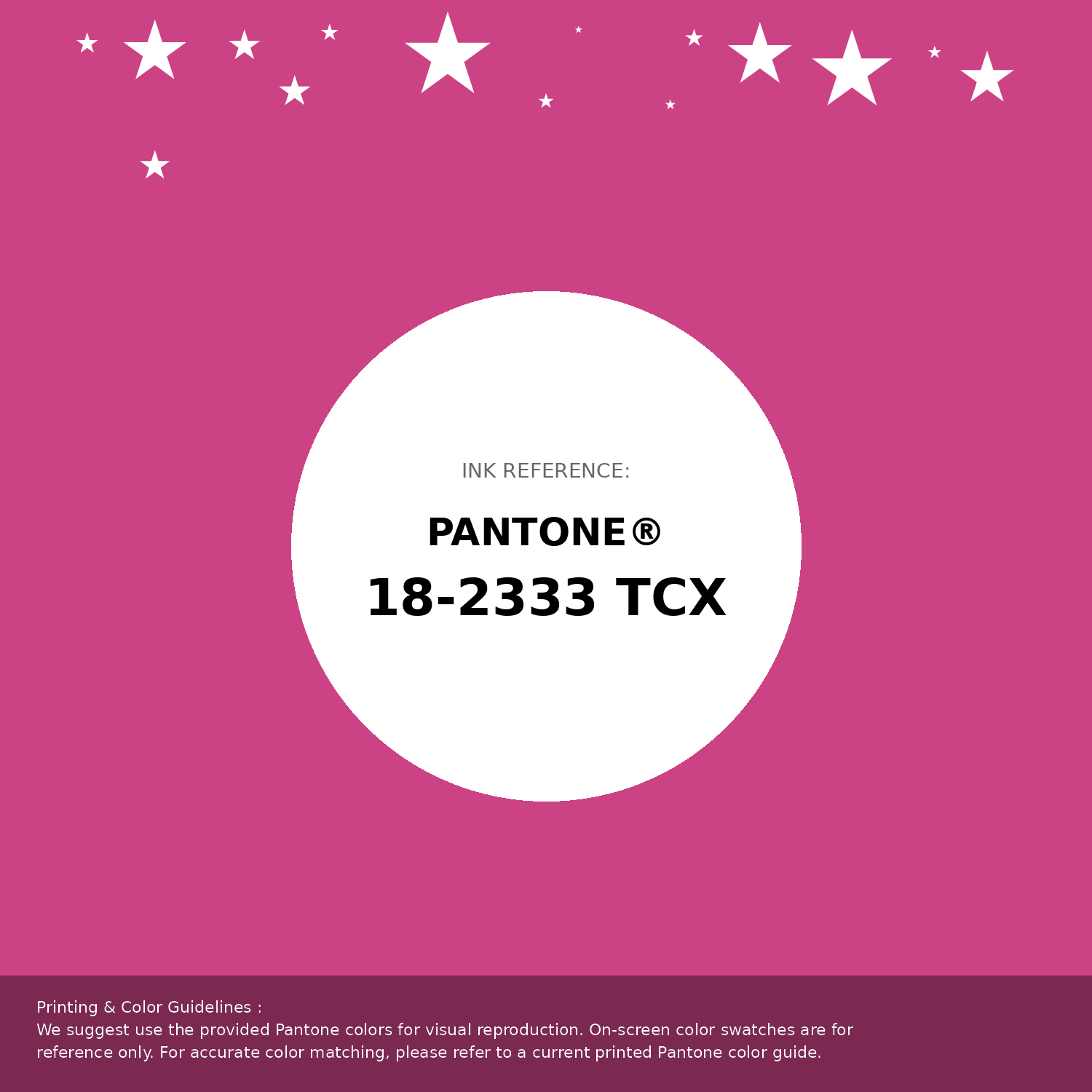 Beautiful Pantone swatch artwork featuring Pantone 18-2333 Tcx Raspberry Rose Color | Hex color Code #cc4385. Professional color swatch design perfect for designers and color enthusiasts. #pantone #colorswatch #designresource #cc4385
