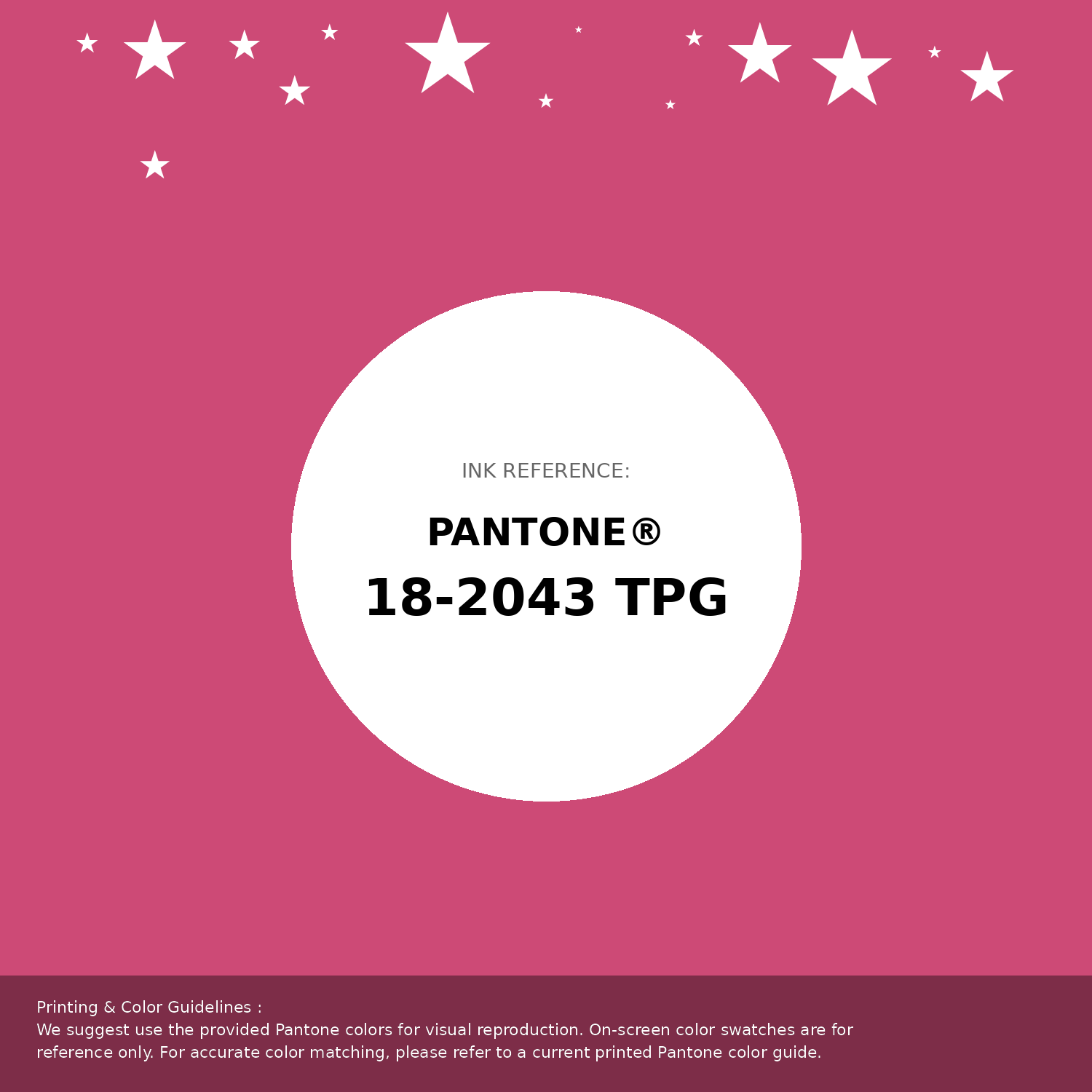 Beautiful Pantone swatch artwork featuring Pantone 18-2043 Tpg Raspberry Sorbet Color | Hex color Code #cd4a76. Professional color swatch design perfect for designers and color enthusiasts. #pantone #colorswatch #designresource #cd4a76