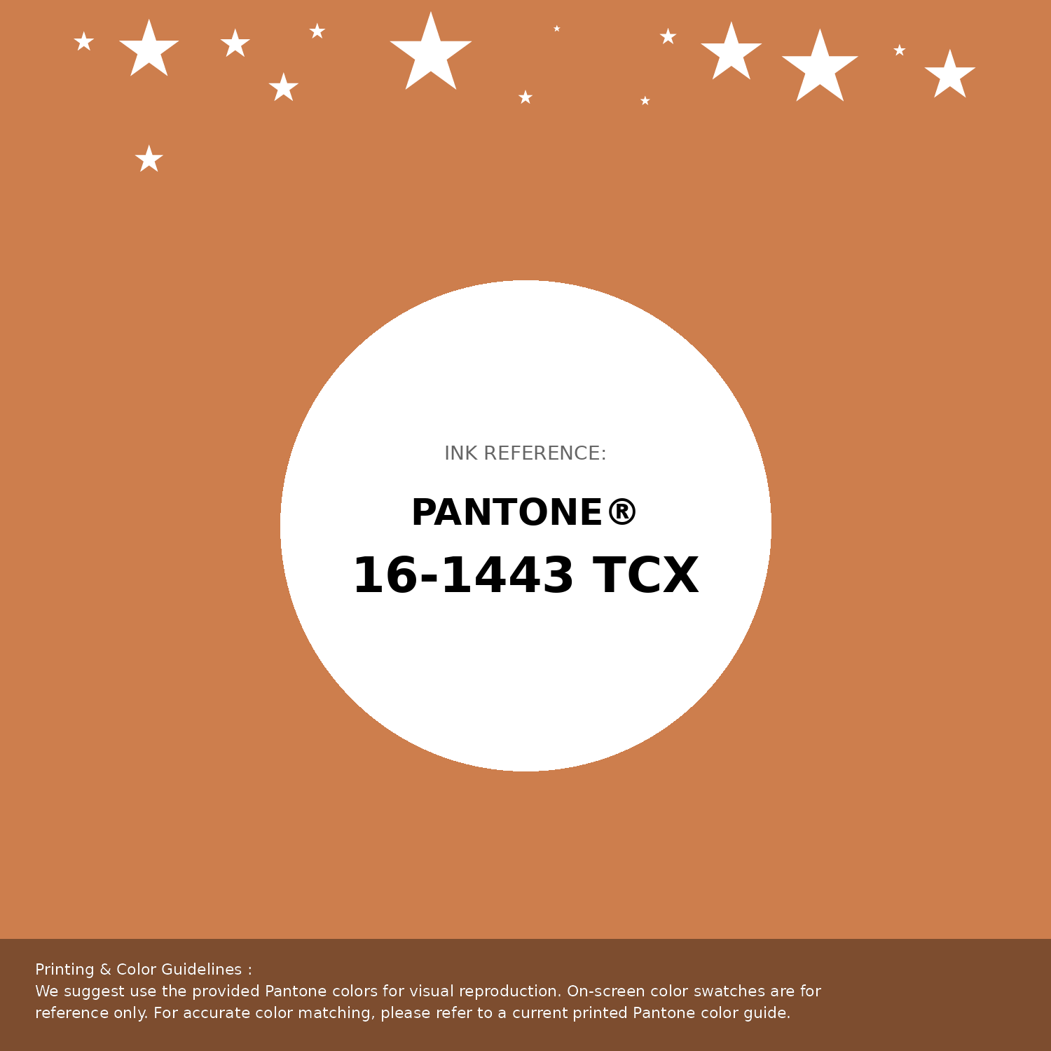 Beautiful Pantone swatch artwork featuring Pantone 16-1443 Tcx Apricot Buff Color | Hex color Code #cd7e4d. Professional color swatch design perfect for designers and color enthusiasts. #pantone #colorswatch #designresource #cd7e4d