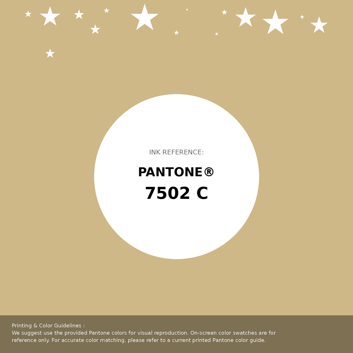 Beautiful Pantone swatch artwork featuring Pantone 7502 C Color | Hex color Code #ceb888. Professional color swatch design perfect for designers and color enthusiasts. #pantone #colorswatch #designresource #ceb888