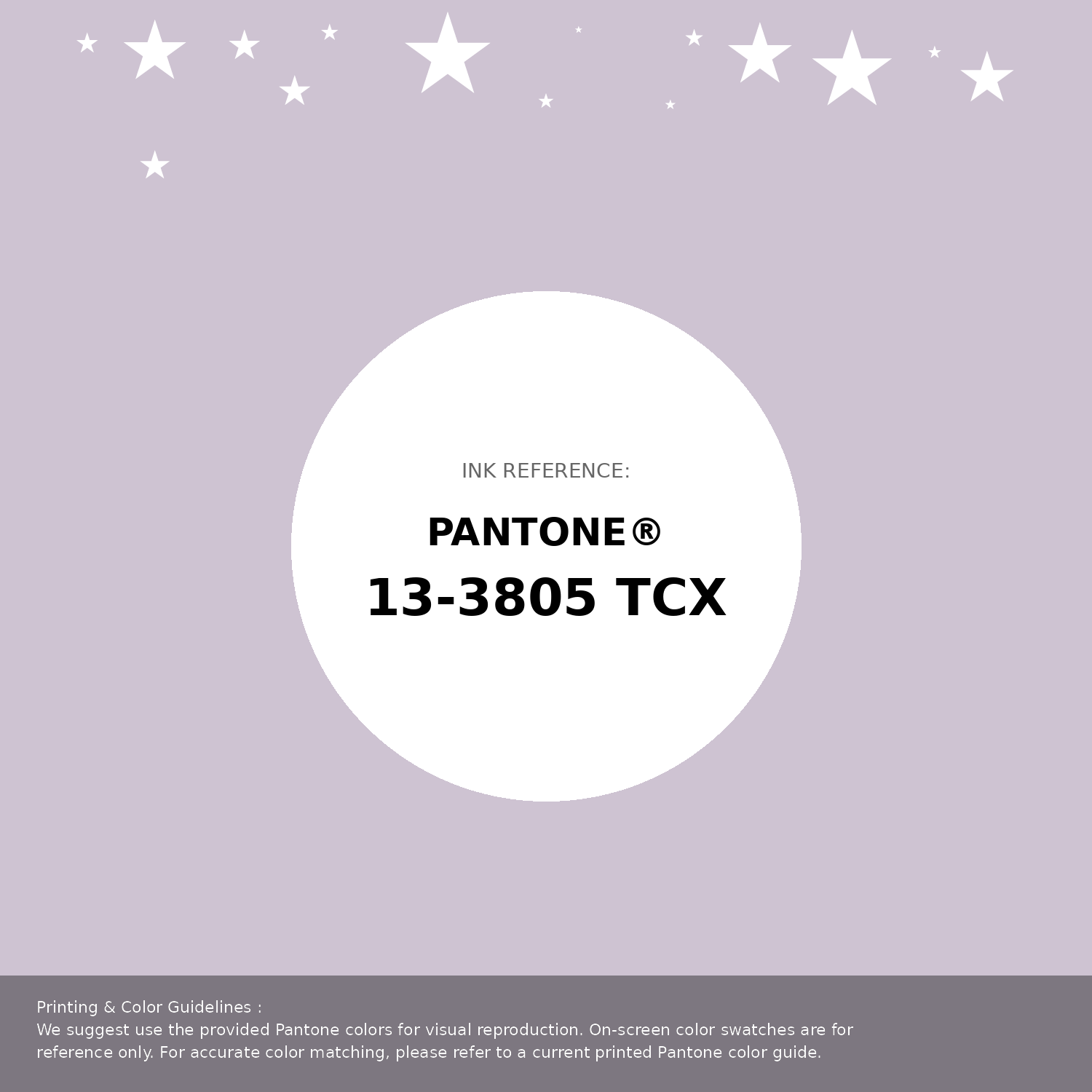 Beautiful Pantone swatch artwork featuring Pantone 13-3805 Tcx Orchid Hush Color | Hex color Code #cec3d2. Professional color swatch design perfect for designers and color enthusiasts. #pantone #colorswatch #designresource #cec3d2