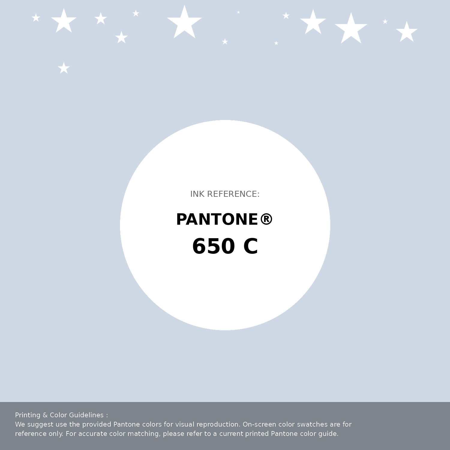 Beautiful Pantone swatch artwork featuring Pantone 650 C Color | Hex color Code #ced9e5. Professional color swatch design perfect for designers and color enthusiasts. #pantone #colorswatch #designresource #ced9e5