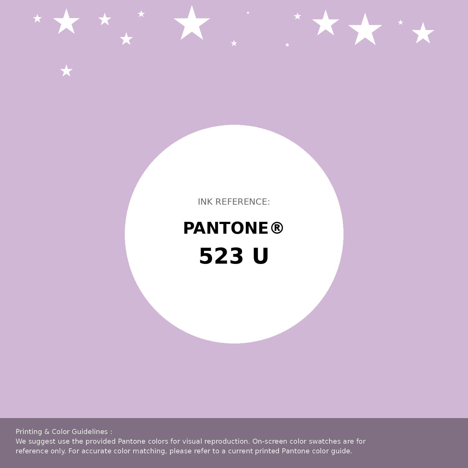 Beautiful Pantone swatch artwork featuring Pantone 523 U Color | Hex color Code #d0b7d5. Professional color swatch design perfect for designers and color enthusiasts. #pantone #colorswatch #designresource #d0b7d5