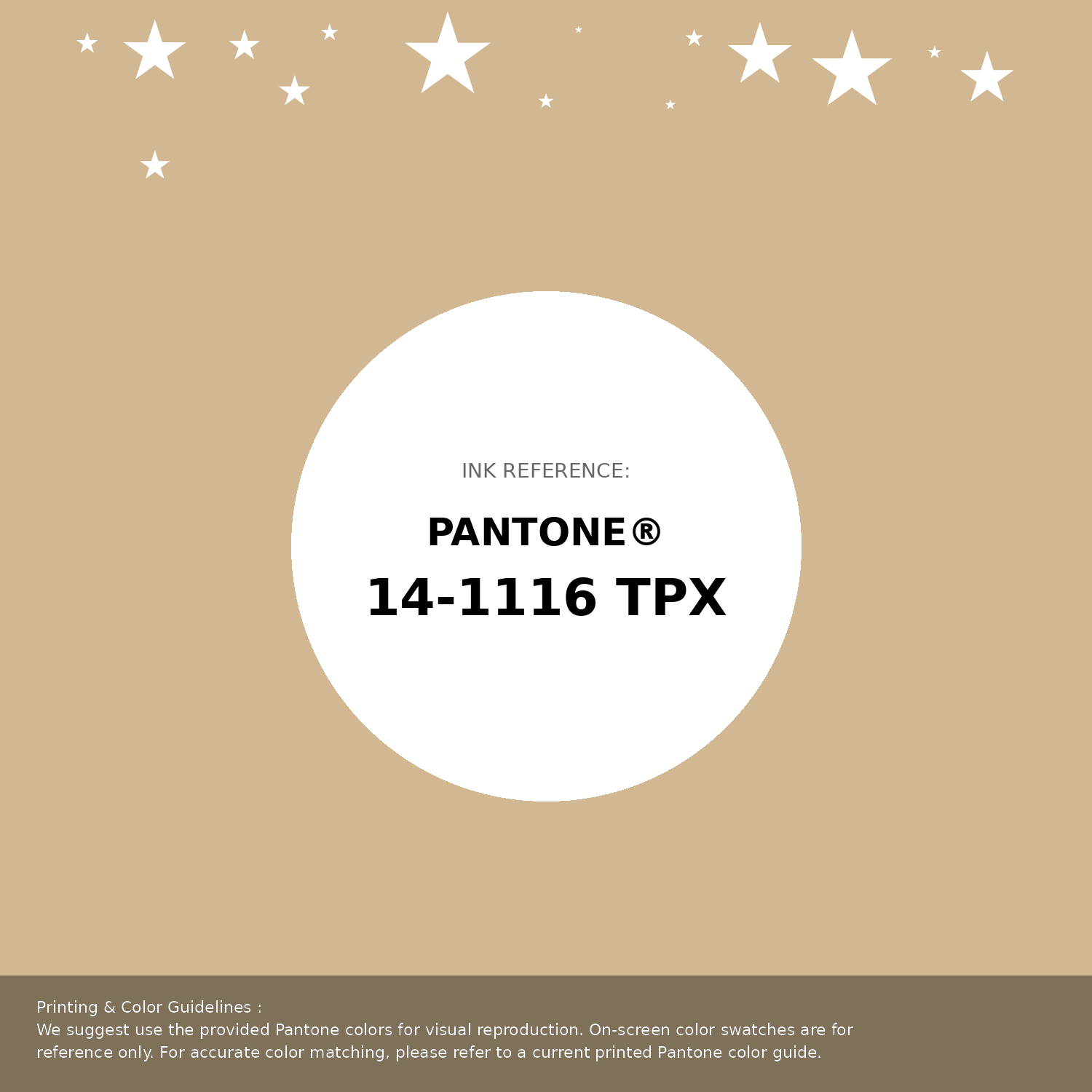 Hex Color #d1b893 | Printing Match PANTONE 14-1116 TPX | Color