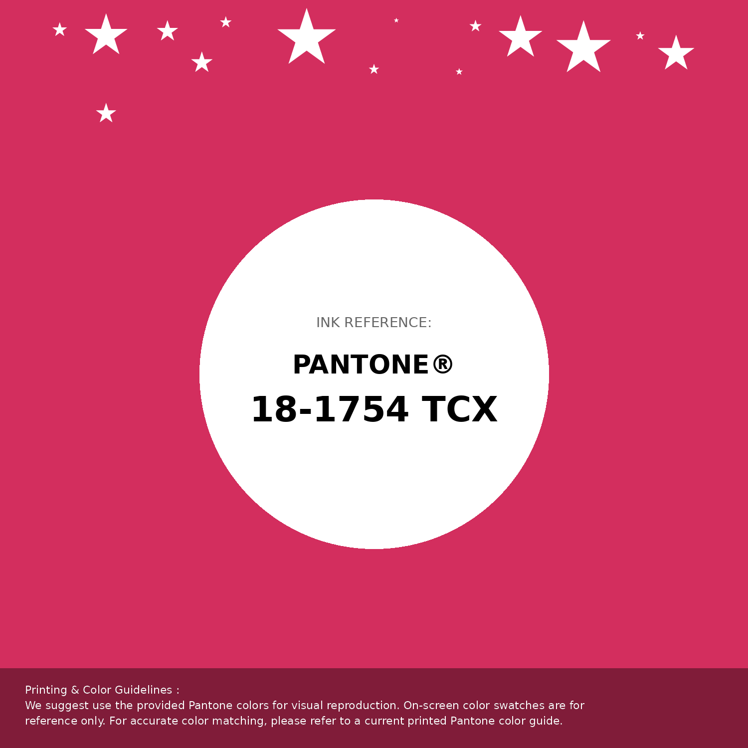 Beautiful Pantone swatch artwork featuring Pantone 18-1754 Tcx Raspberry Color | Hex color Code #d32e5e. Professional color swatch design perfect for designers and color enthusiasts. #pantone #colorswatch #designresource #d32e5e