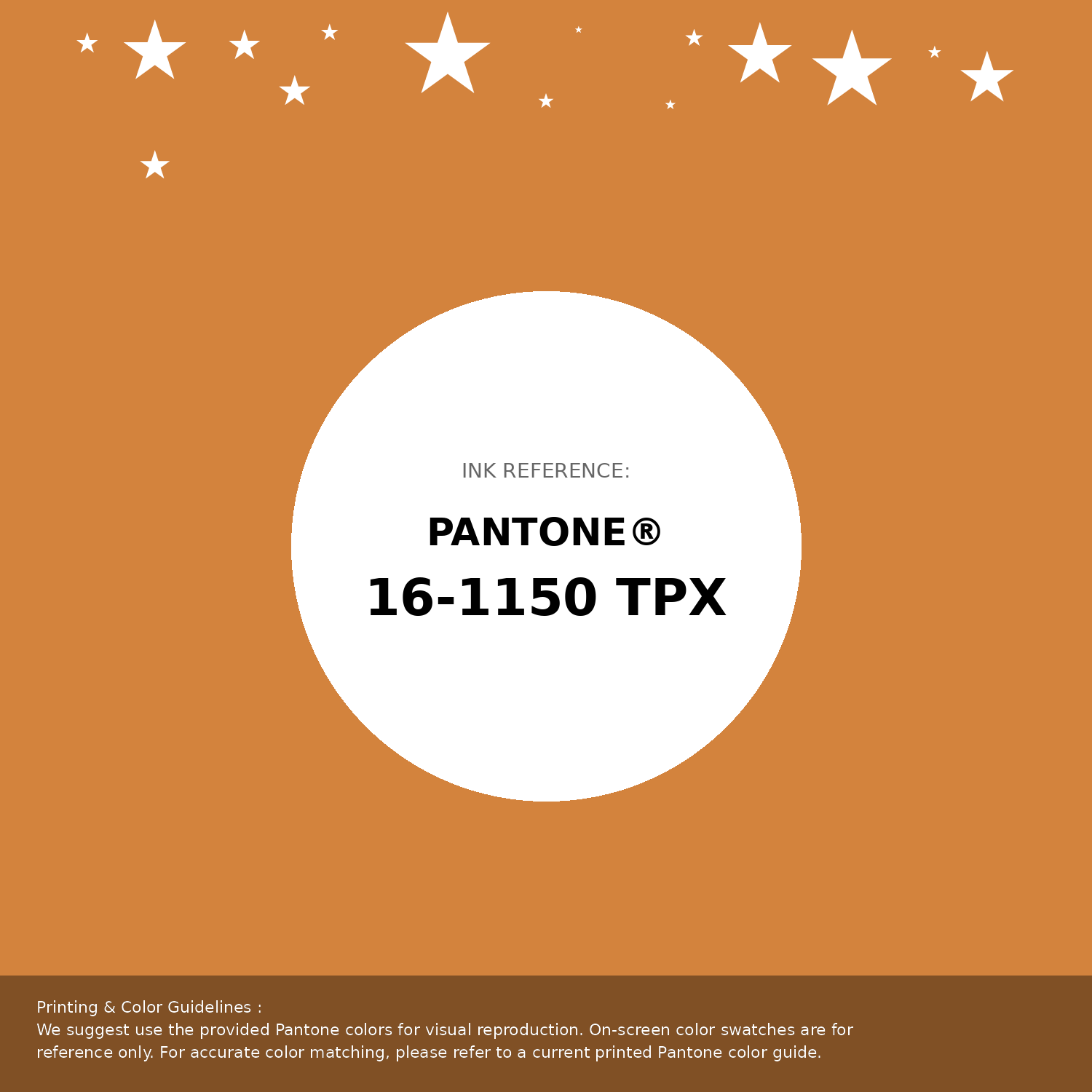 Hex Color #d3833d | Printing Match PANTONE 16-1150 TPX | Color