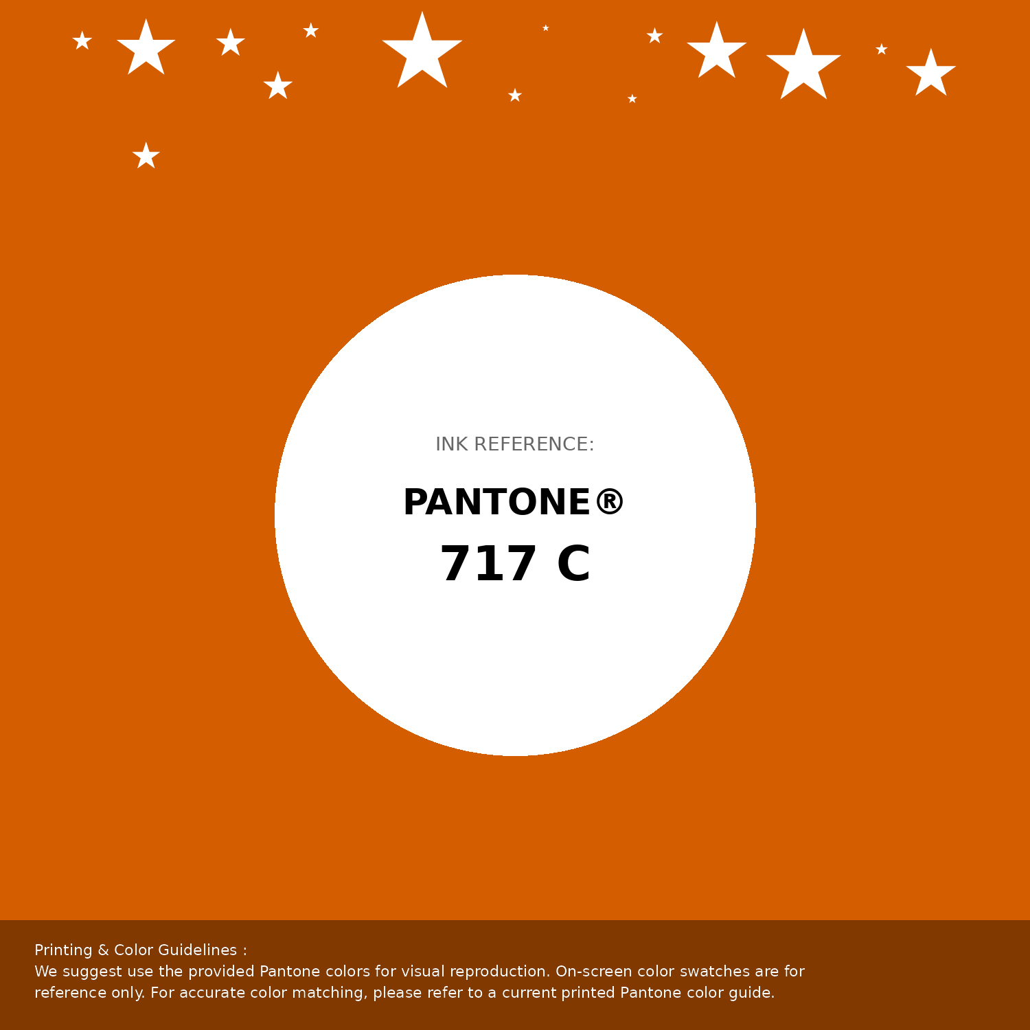 Beautiful Pantone swatch artwork featuring Pantone 717 C Color | Hex color Code #d45d00. Professional color swatch design perfect for designers and color enthusiasts. #pantone #colorswatch #designresource #d45d00