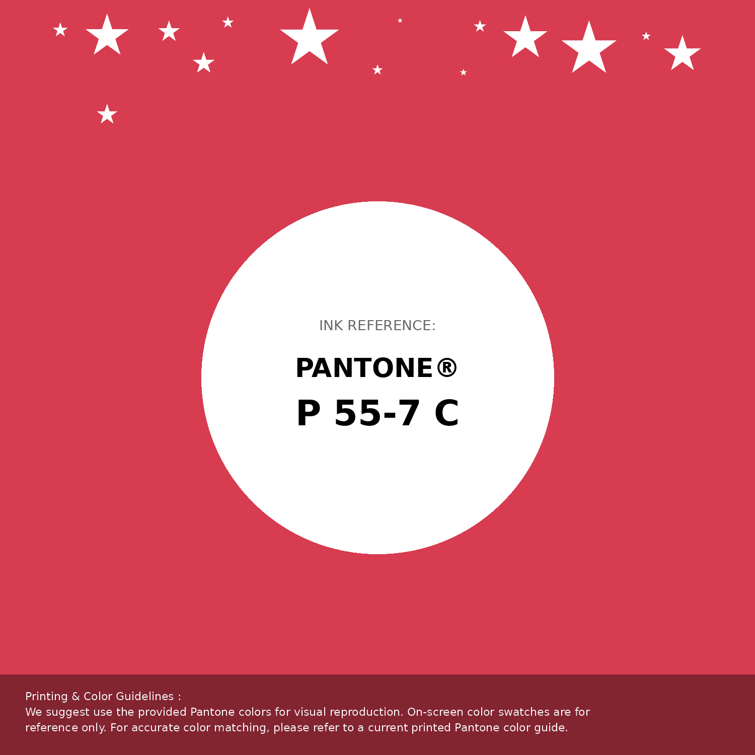 Beautiful Pantone swatch artwork featuring Pantone P 55-7 C Color | Hex color Code #d73c50. Professional color swatch design perfect for designers and color enthusiasts. #pantone #colorswatch #designresource #d73c50