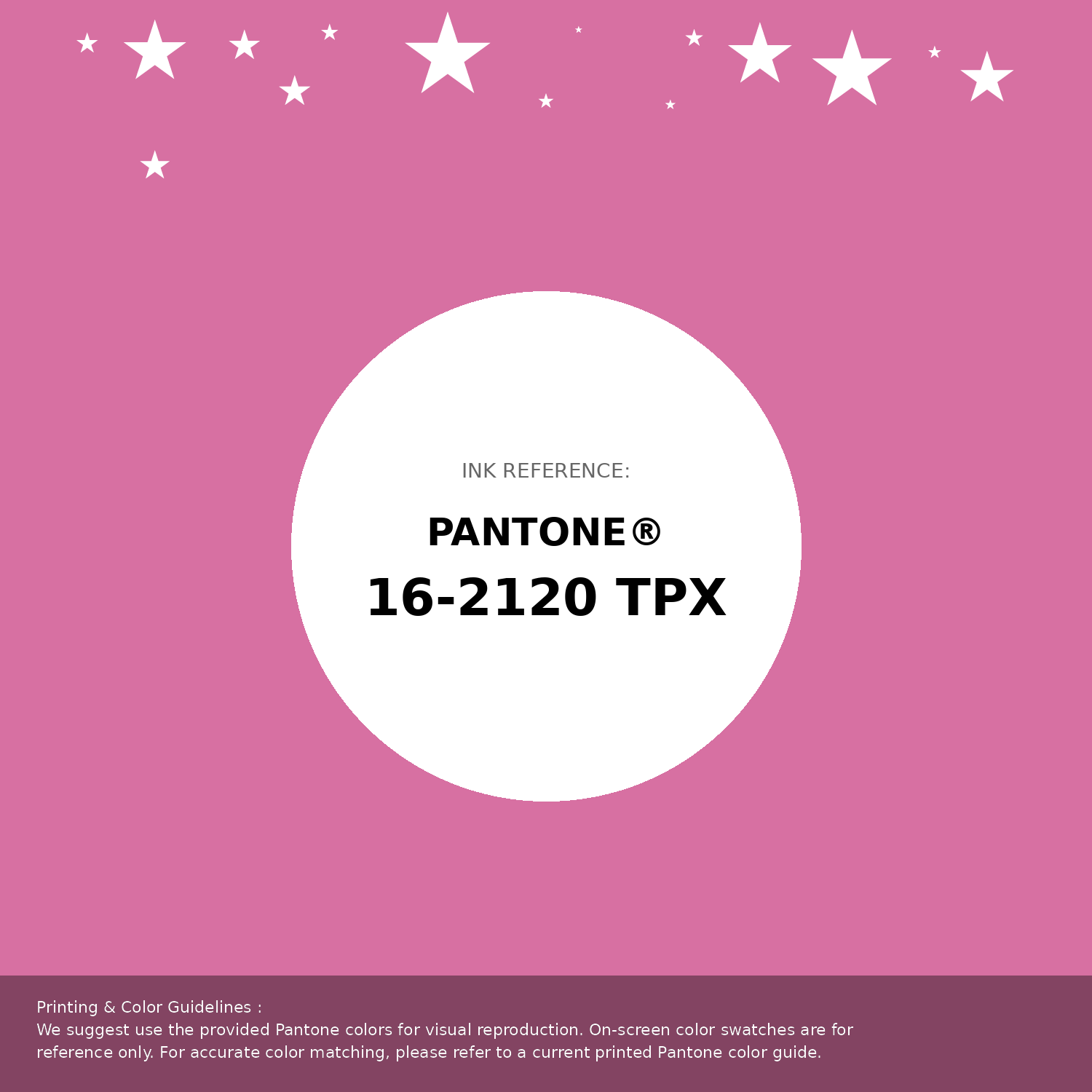 Beautiful Pantone swatch artwork featuring Pantone 16-2120 Tpx Wild Orchid Color | Hex color Code #d770a2. Professional color swatch design perfect for designers and color enthusiasts. #pantone #colorswatch #designresource #d770a2