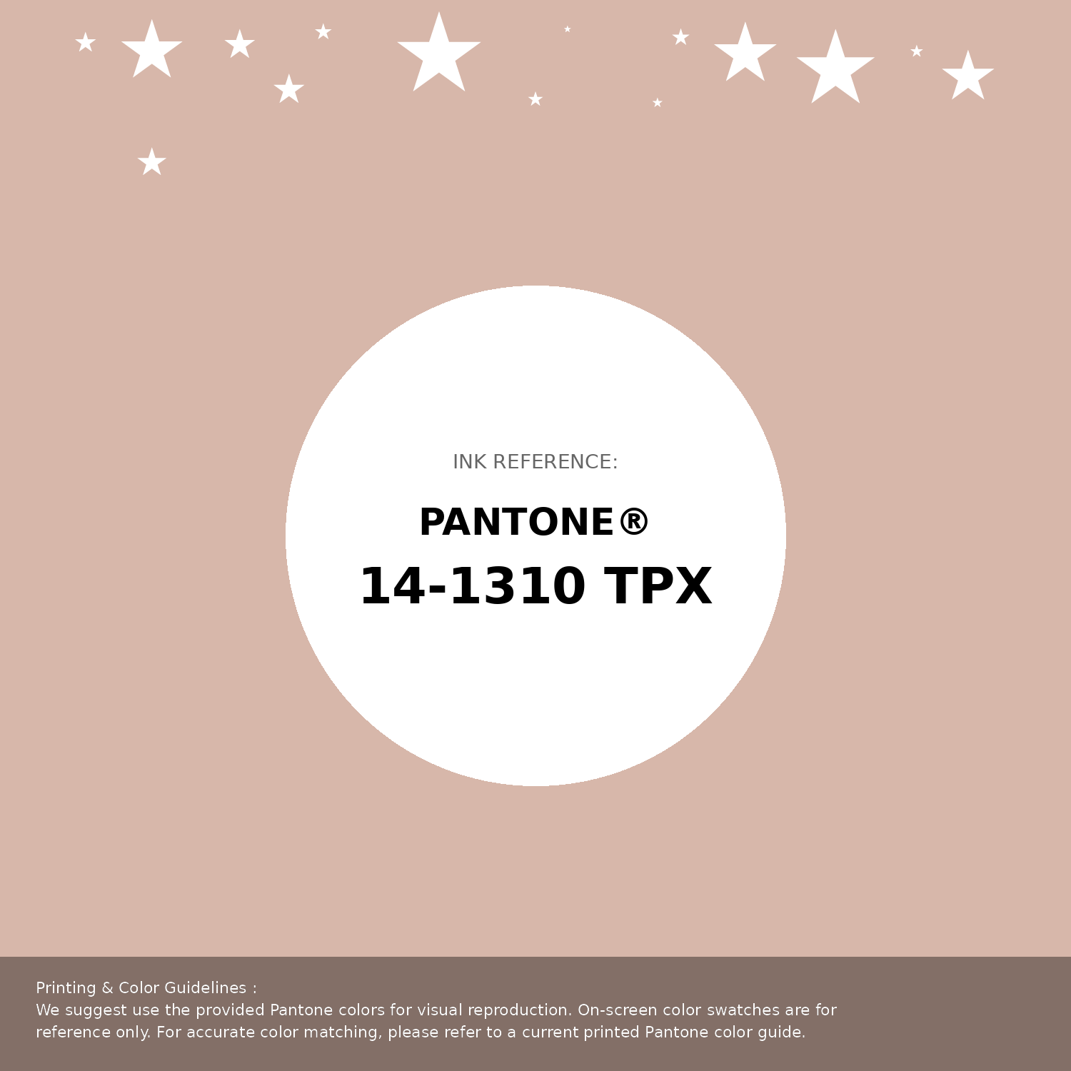 Beautiful Pantone swatch artwork featuring Pantone 14-1310 Tpx Cameo Rose Color | Hex color Code #d7b7aa. Professional color swatch design perfect for designers and color enthusiasts. #pantone #colorswatch #designresource #d7b7aa