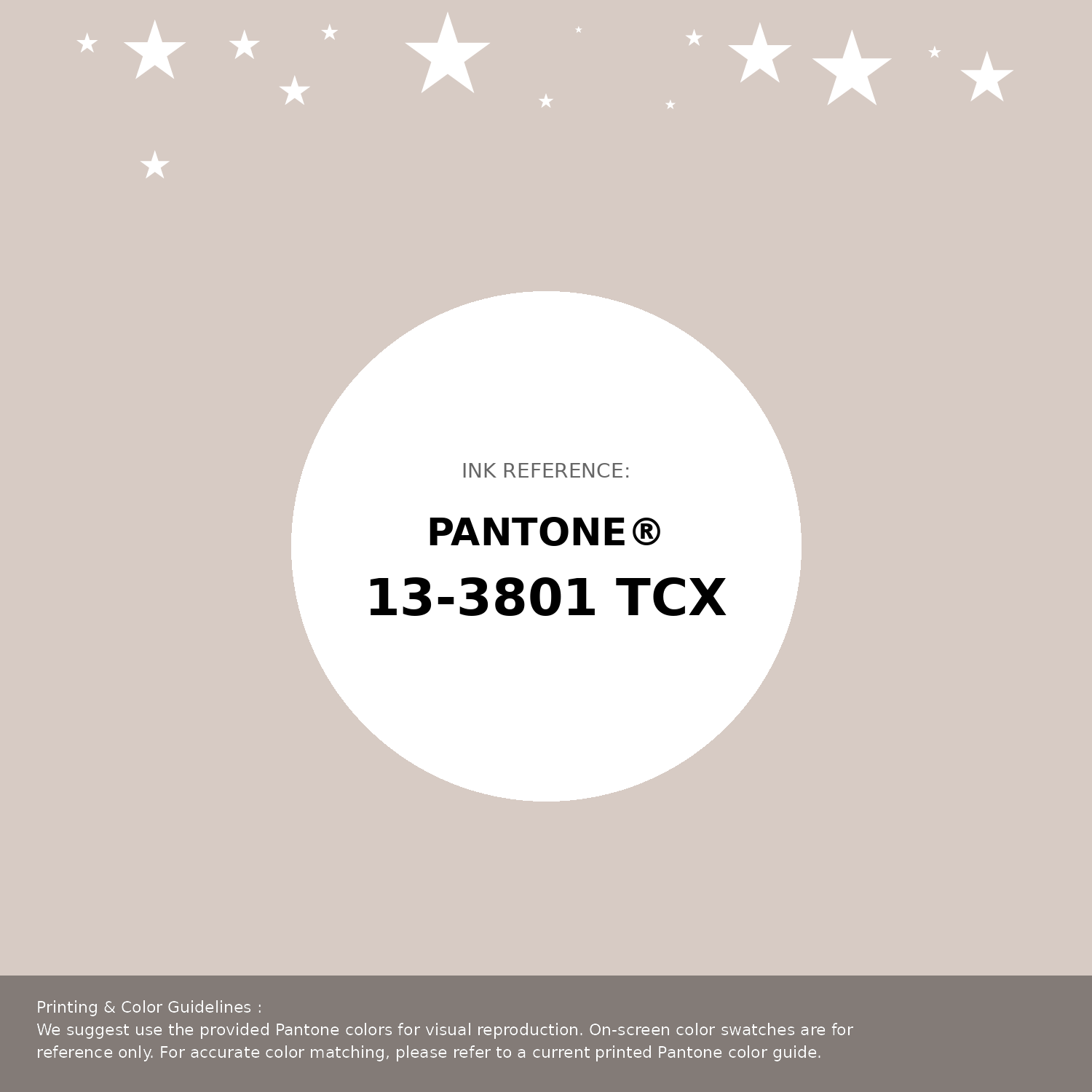 Beautiful Pantone swatch artwork featuring Pantone 13-3801 Tcx Crystal Gray Color | Hex color Code #d7cbc4. Professional color swatch design perfect for designers and color enthusiasts. #pantone #colorswatch #designresource #d7cbc4