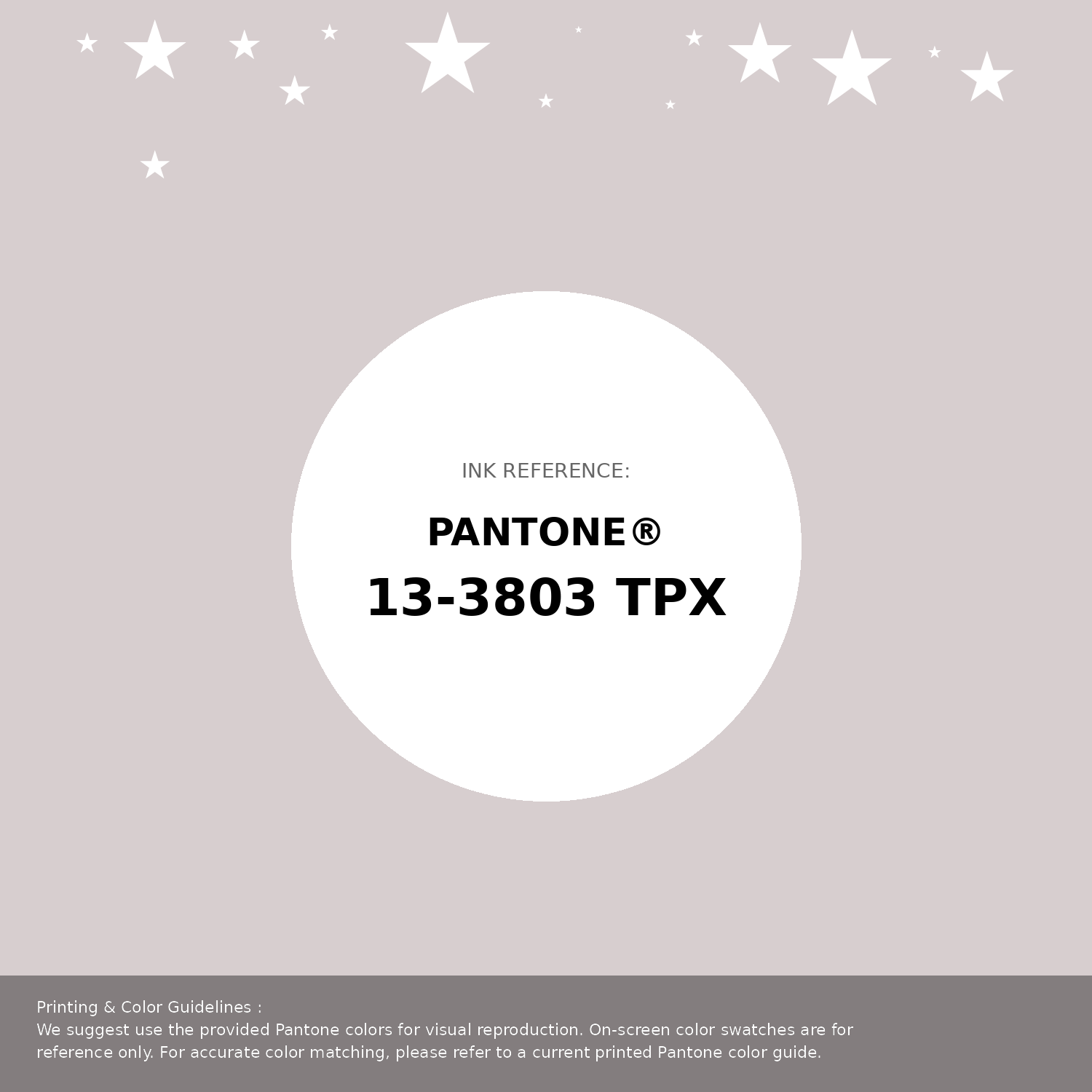 Beautiful Pantone swatch artwork featuring Pantone 13-3803 Tpx Lilac Ash Color | Hex color Code #d7cecf. Professional color swatch design perfect for designers and color enthusiasts. #pantone #colorswatch #designresource #d7cecf