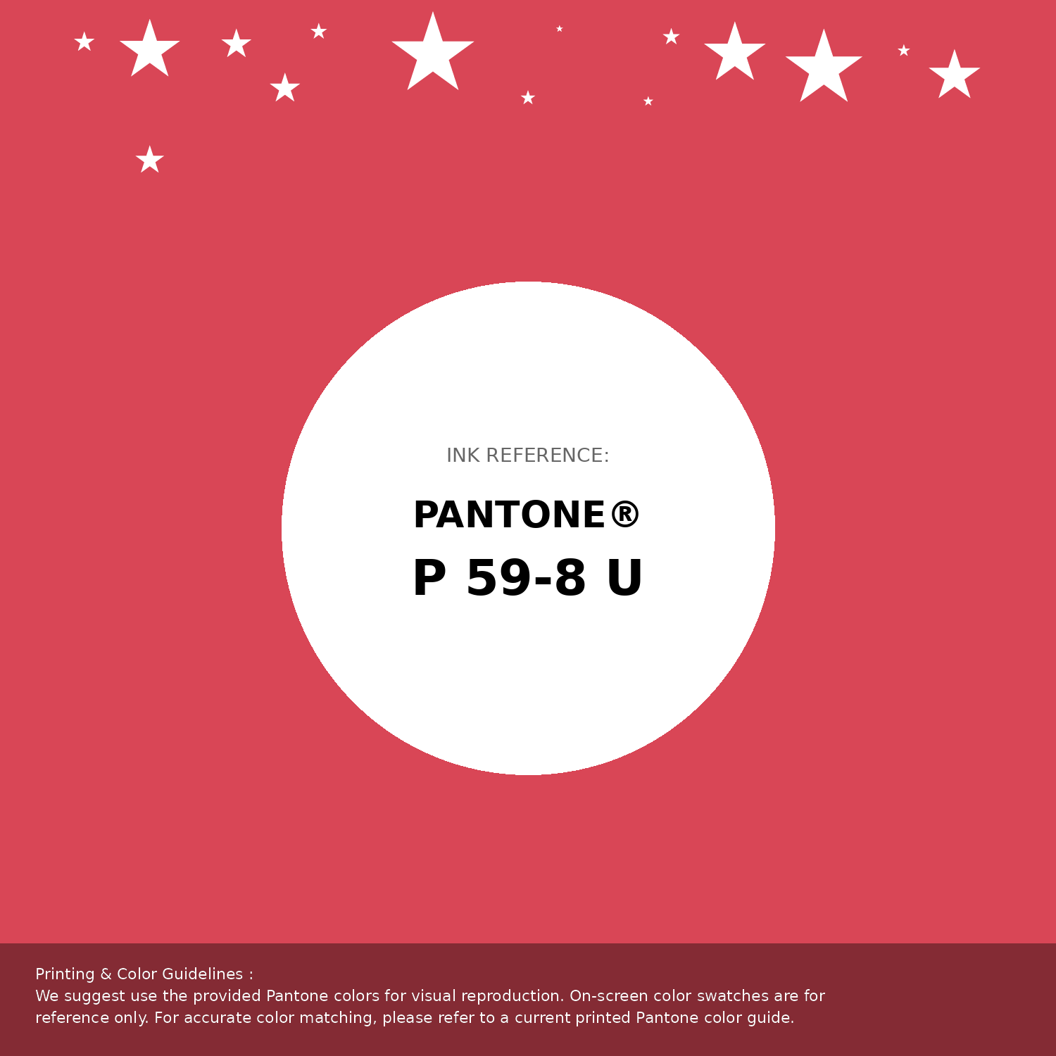 Beautiful Pantone swatch artwork featuring Pantone P 59-8 U Color | Hex color Code #d94656. Professional color swatch design perfect for designers and color enthusiasts. #pantone #colorswatch #designresource #d94656