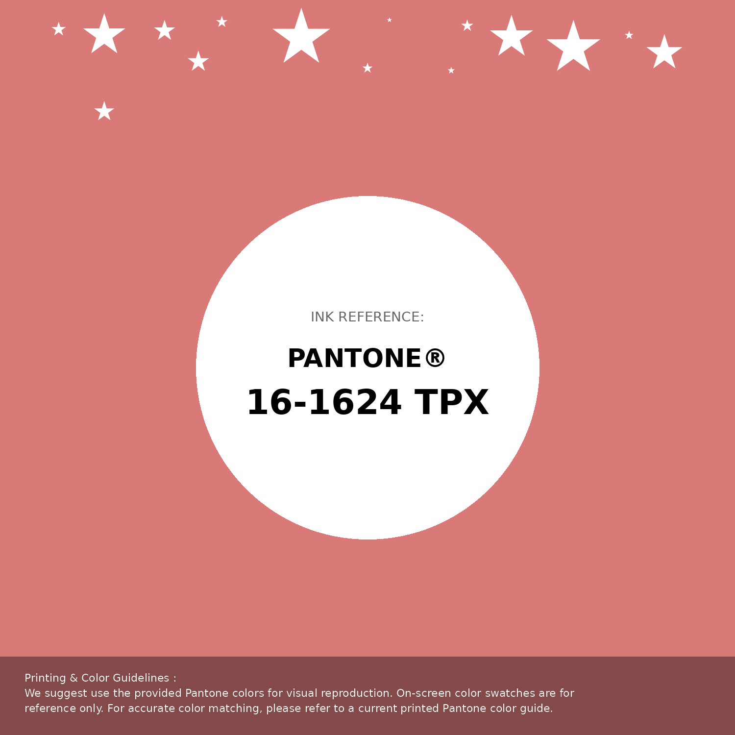 Beautiful Pantone swatch artwork featuring Pantone 16-1624 Tpx Lantana Color | Hex color Code #d97a78. Professional color swatch design perfect for designers and color enthusiasts. #pantone #colorswatch #designresource #d97a78