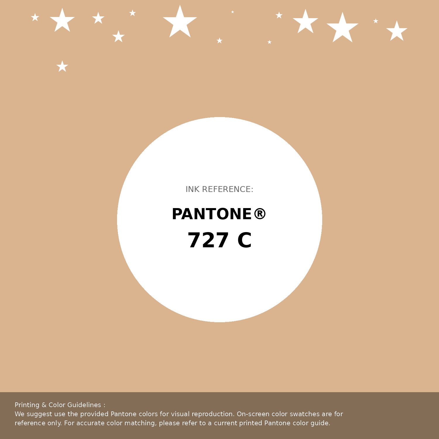 Beautiful Pantone swatch artwork featuring Pantone 727 C Color | Hex color Code #d9b48f. Professional color swatch design perfect for designers and color enthusiasts. #pantone #colorswatch #designresource #d9b48f