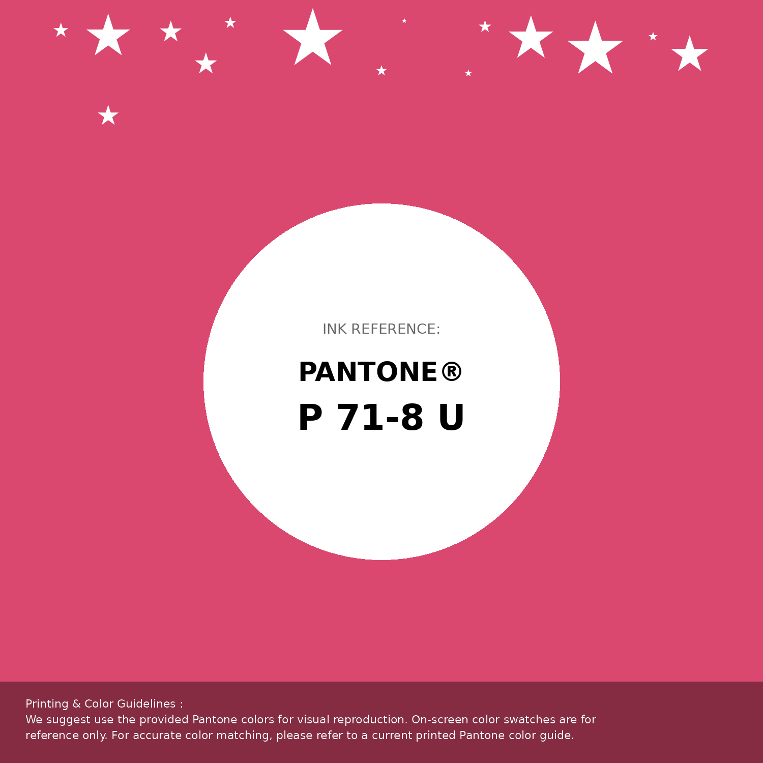 Beautiful Pantone swatch artwork featuring Pantone P 71-8 U Color | Hex color Code #da486f. Professional color swatch design perfect for designers and color enthusiasts. #pantone #colorswatch #designresource #da486f