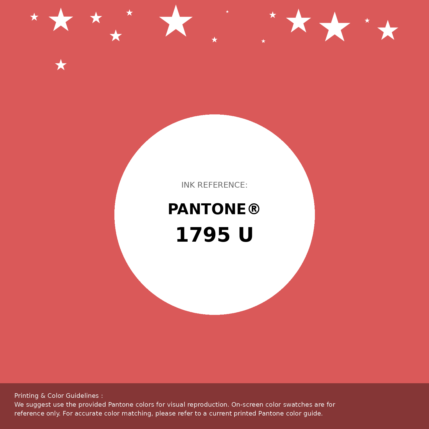 Hex Color #DA5959 — Pantone 1795 U Match, RGB, CMYK | iColorPalette
