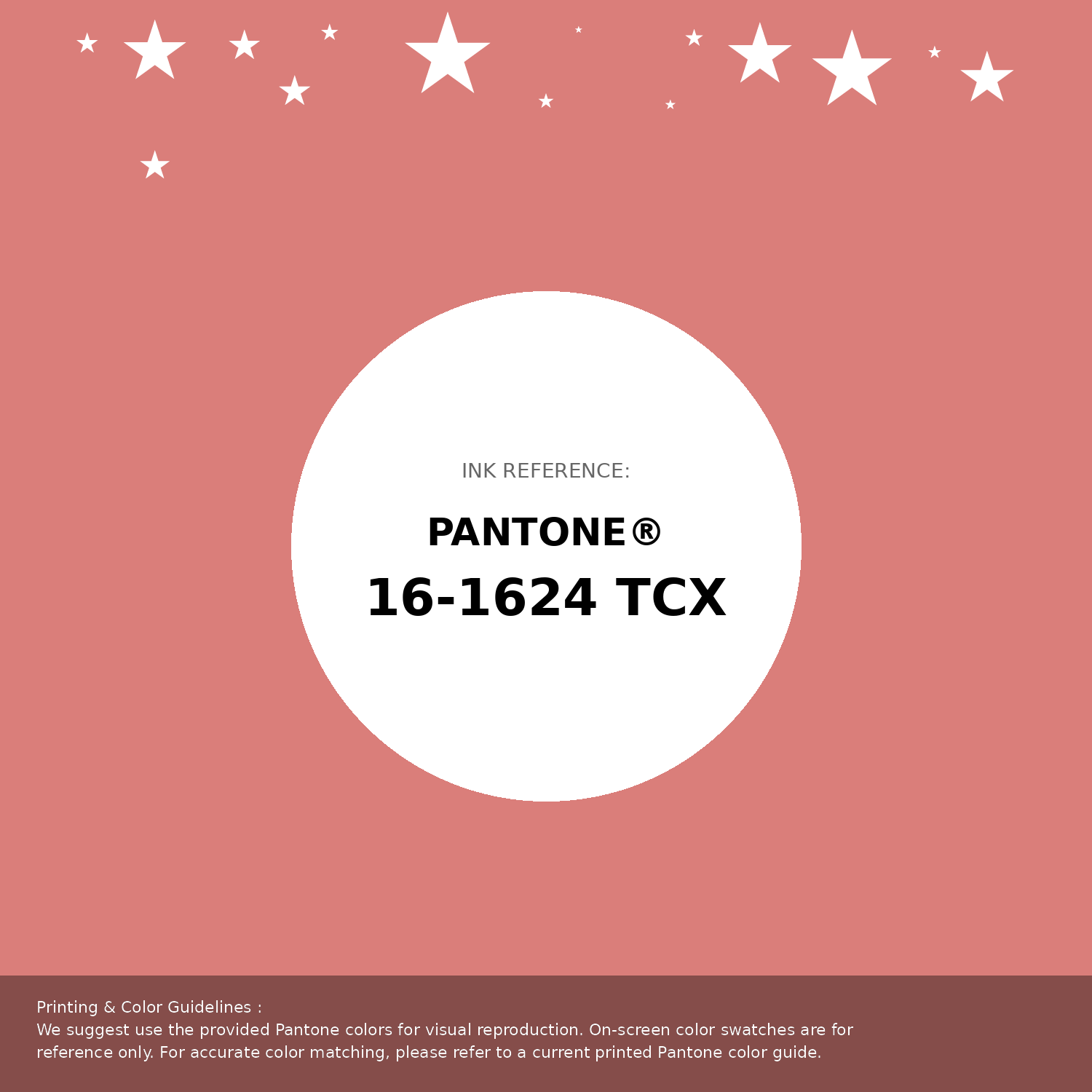 Beautiful Pantone swatch artwork featuring Pantone 16-1624 Tcx Lantana Color | Hex color Code #da7e7a. Professional color swatch design perfect for designers and color enthusiasts. #pantone #colorswatch #designresource #da7e7a