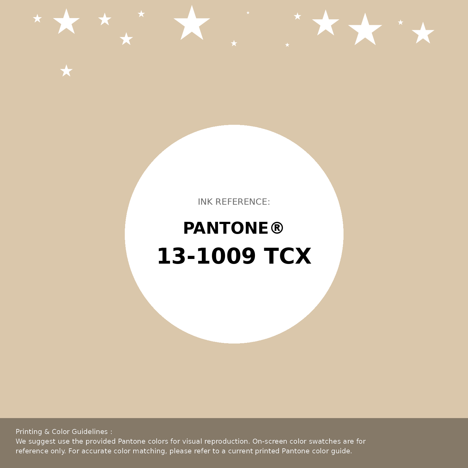 Beautiful Pantone swatch artwork featuring Pantone 13-1009 Tcx Biscotti Color | Hex color Code #dac7ab. Professional color swatch design perfect for designers and color enthusiasts. #pantone #colorswatch #designresource #dac7ab