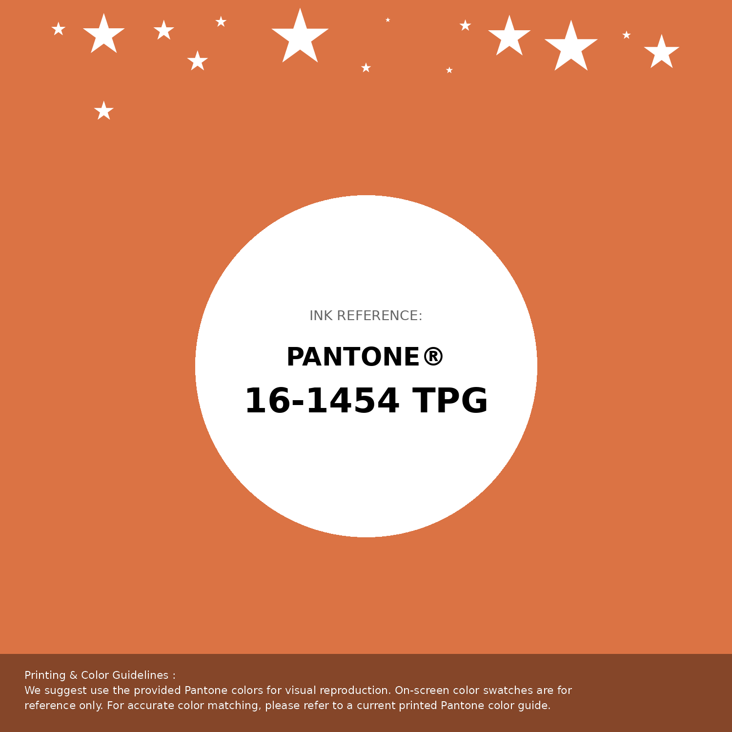 Beautiful Pantone swatch artwork featuring Pantone 16-1454 Tpg Jaffa Orange Color | Hex color Code #db7344. Professional color swatch design perfect for designers and color enthusiasts. #pantone #colorswatch #designresource #db7344