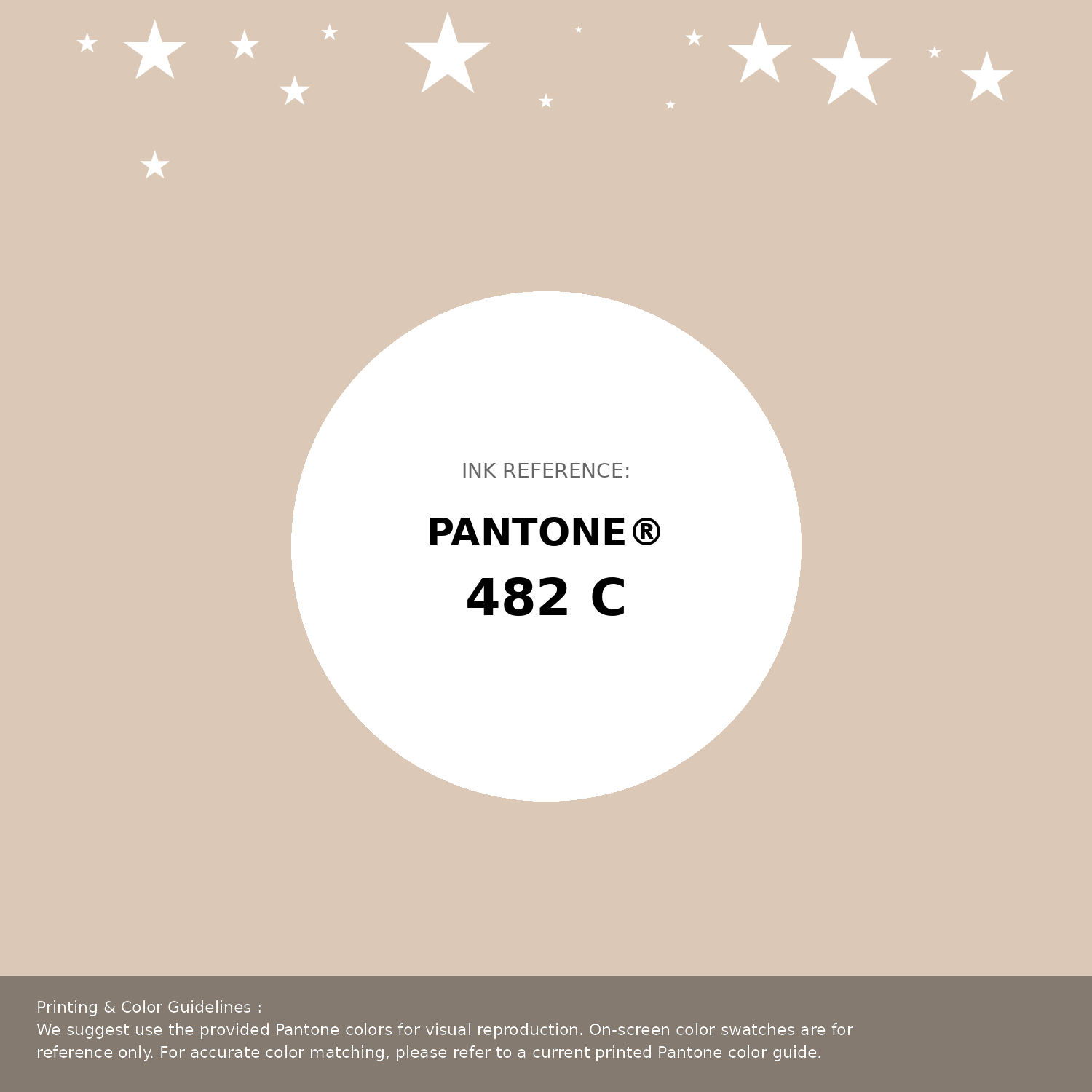 Beautiful Pantone swatch artwork featuring Pantone 482 C Color | Hex color Code #dbc8b6. Professional color swatch design perfect for designers and color enthusiasts. #pantone #colorswatch #designresource #dbc8b6