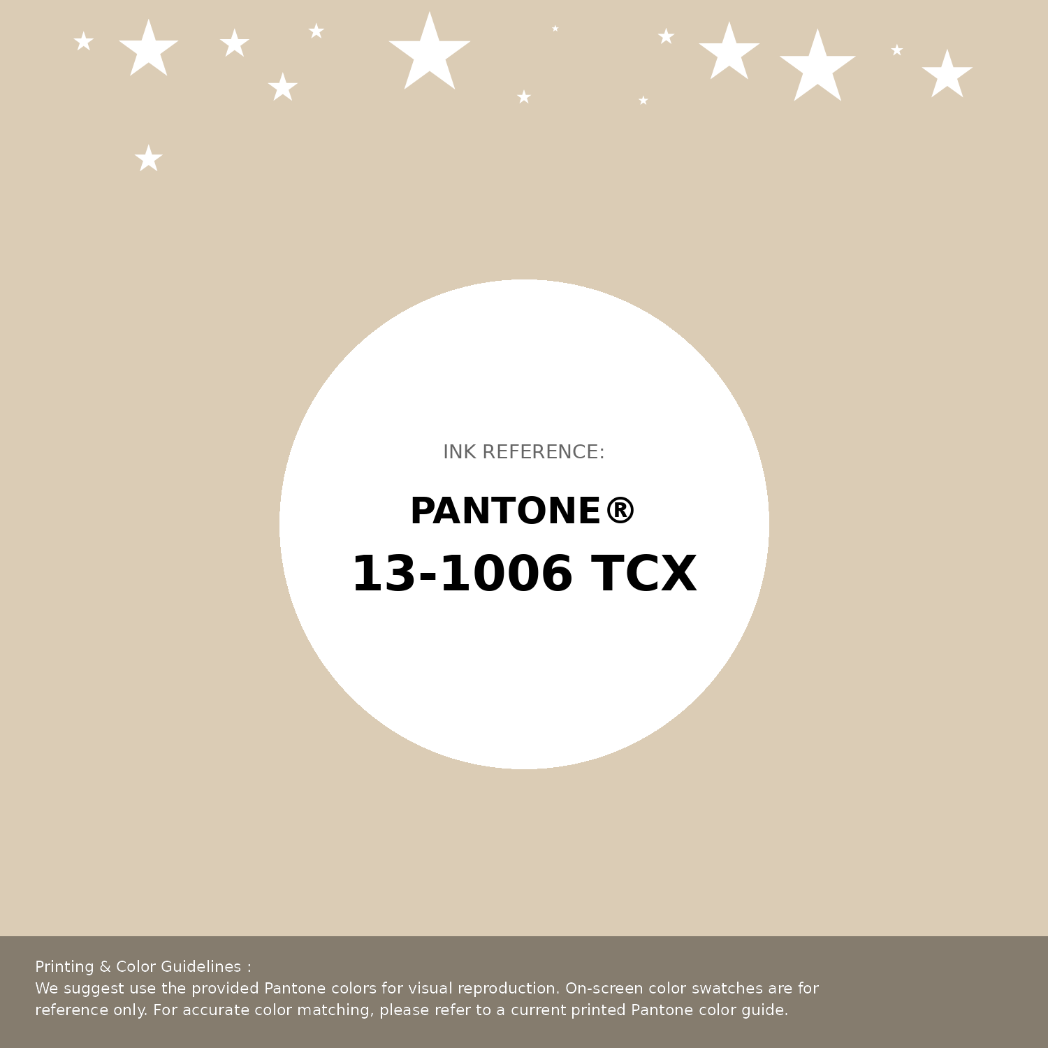 Beautiful Pantone swatch artwork featuring Pantone 13-1006 Tcx Crème Brûlée Color | Hex color Code #dbccb5. Professional color swatch design perfect for designers and color enthusiasts. #pantone #colorswatch #designresource #dbccb5