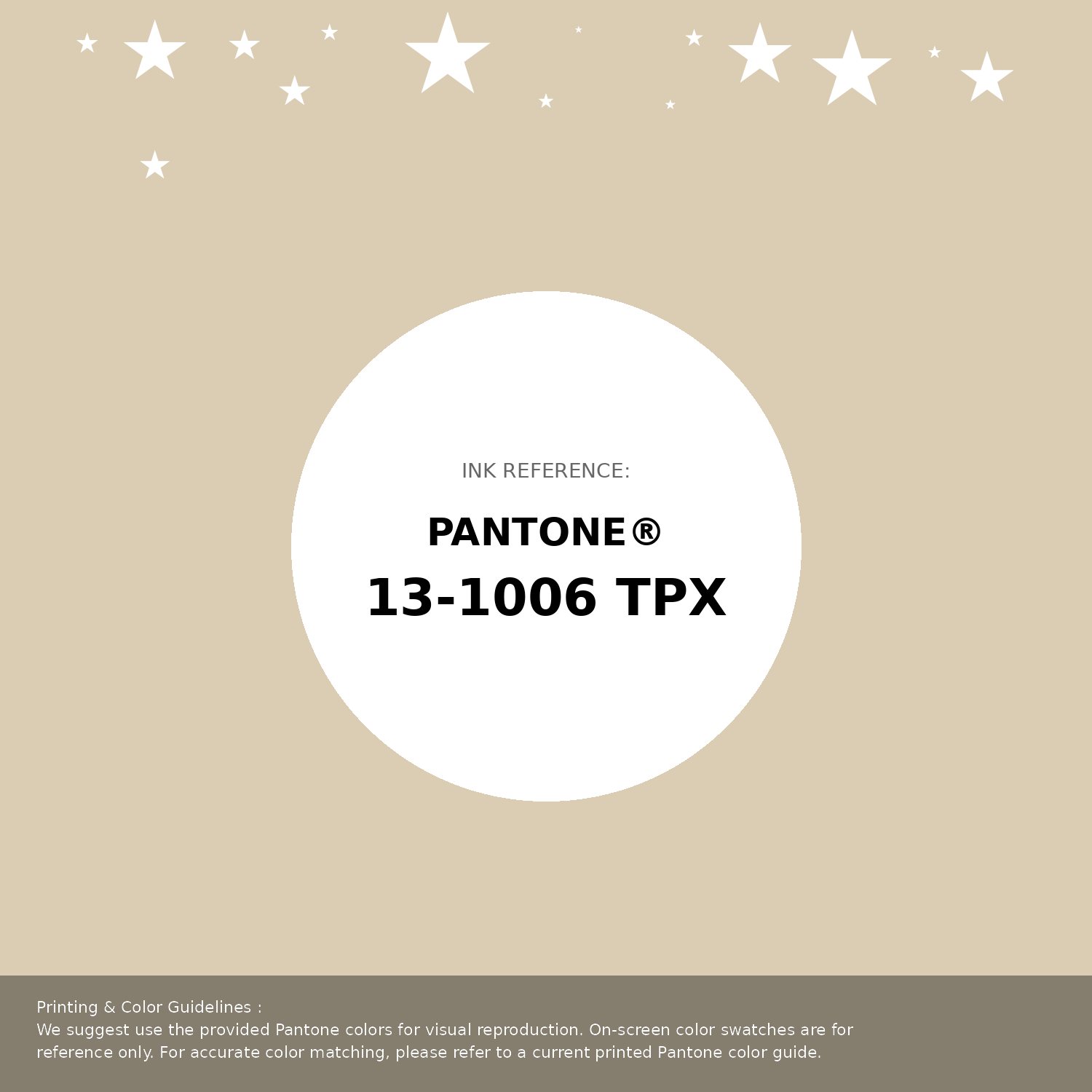 Beautiful Pantone swatch artwork featuring Pantone 13-1006 Tpx Crème Brûlée Color | Hex color Code #dbcdb3. Professional color swatch design perfect for designers and color enthusiasts. #pantone #colorswatch #designresource #dbcdb3