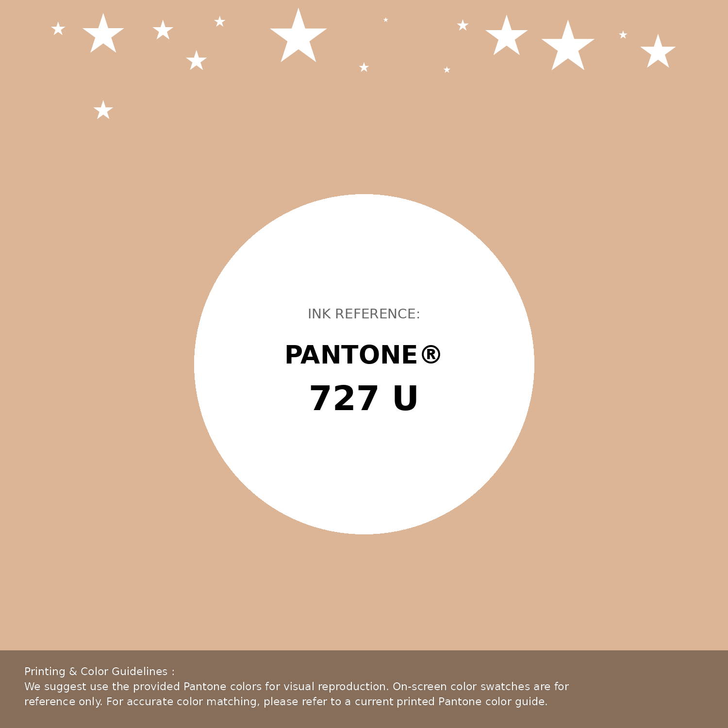 Beautiful Pantone swatch artwork featuring Pantone 727 U Color | Hex color Code #dcb596. Professional color swatch design perfect for designers and color enthusiasts. #pantone #colorswatch #designresource #dcb596