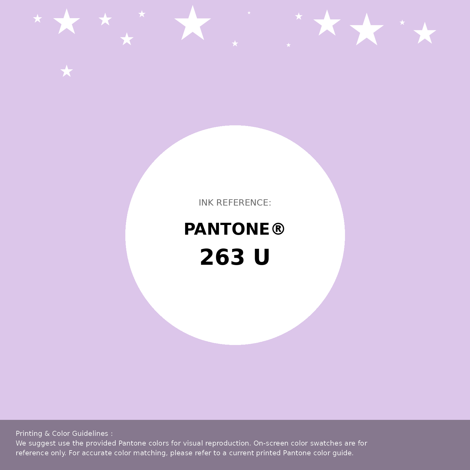Beautiful Pantone swatch artwork featuring Pantone 263 U Color | Hex color Code #dcc6ea. Professional color swatch design perfect for designers and color enthusiasts. #pantone #colorswatch #designresource #dcc6ea