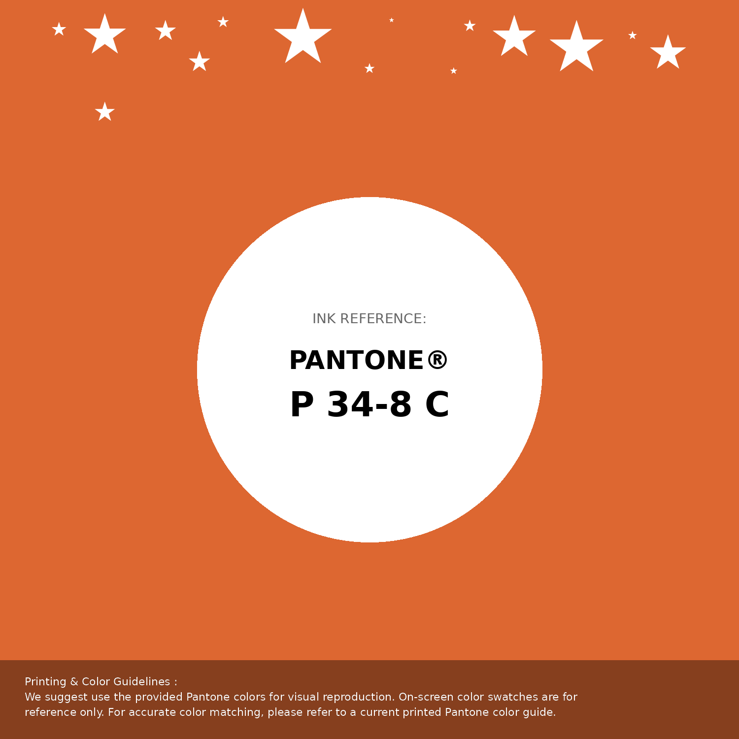 Beautiful Pantone swatch artwork featuring Pantone P 34-8 C Color | Hex color Code #dd6731. Professional color swatch design perfect for designers and color enthusiasts. #pantone #colorswatch #designresource #dd6731